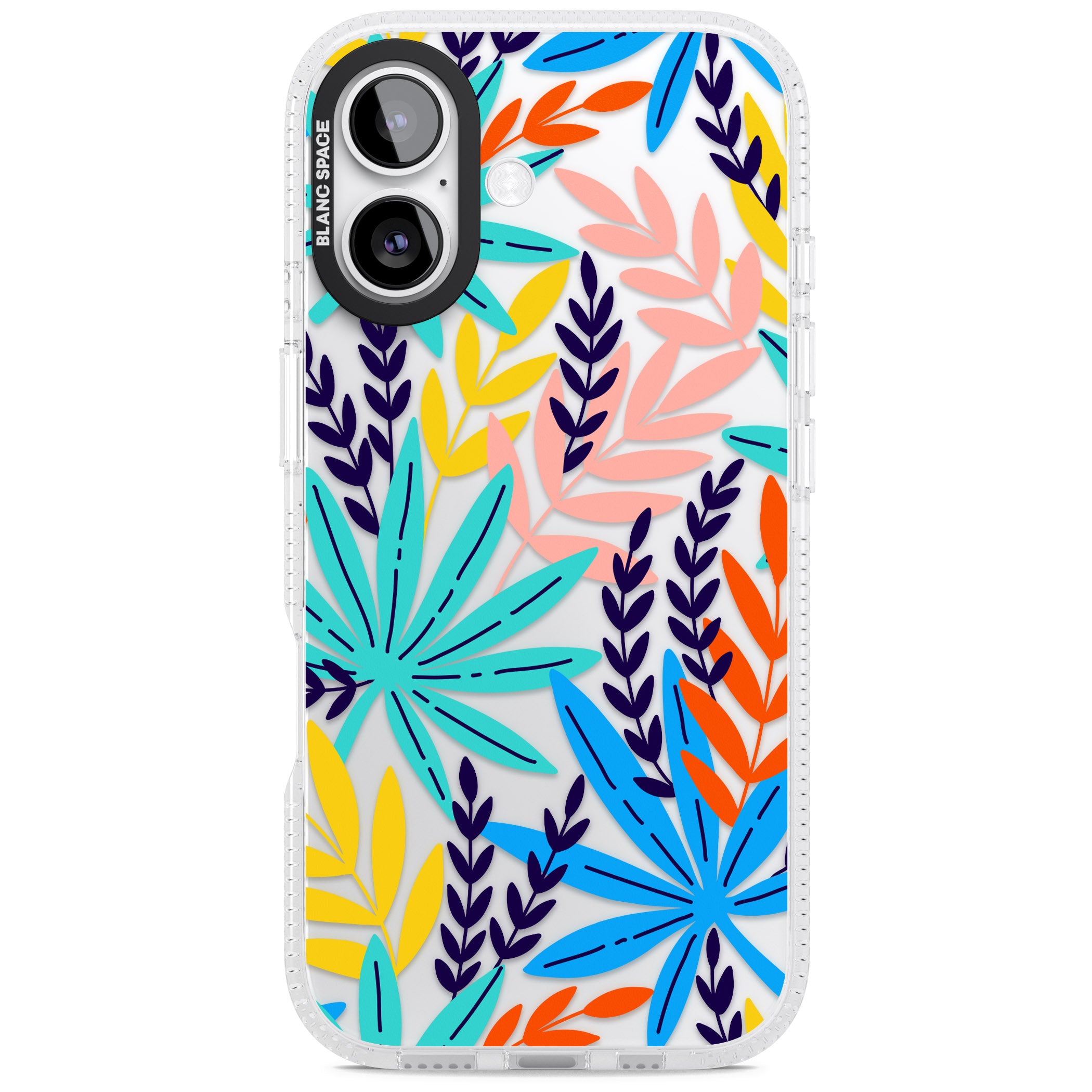 Tropical Palm Leaves iPhone 17 Impact Air Clear Phone Case