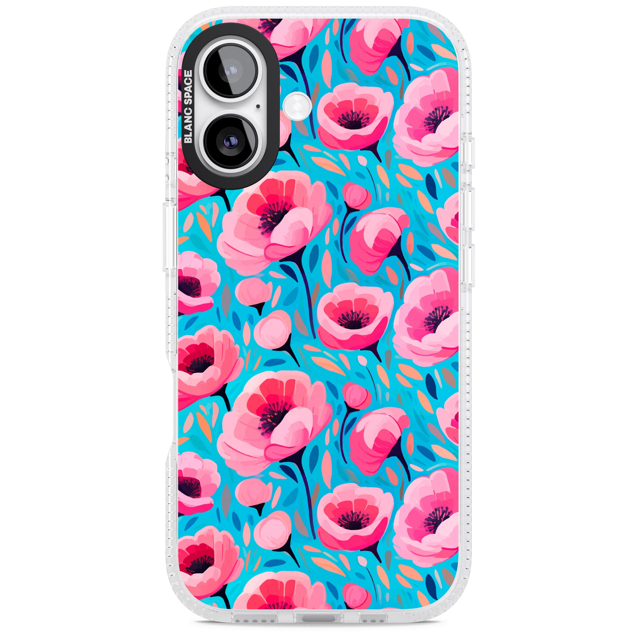 Tropical Pink Poppies iPhone 17 Impact Air Clear Phone Case