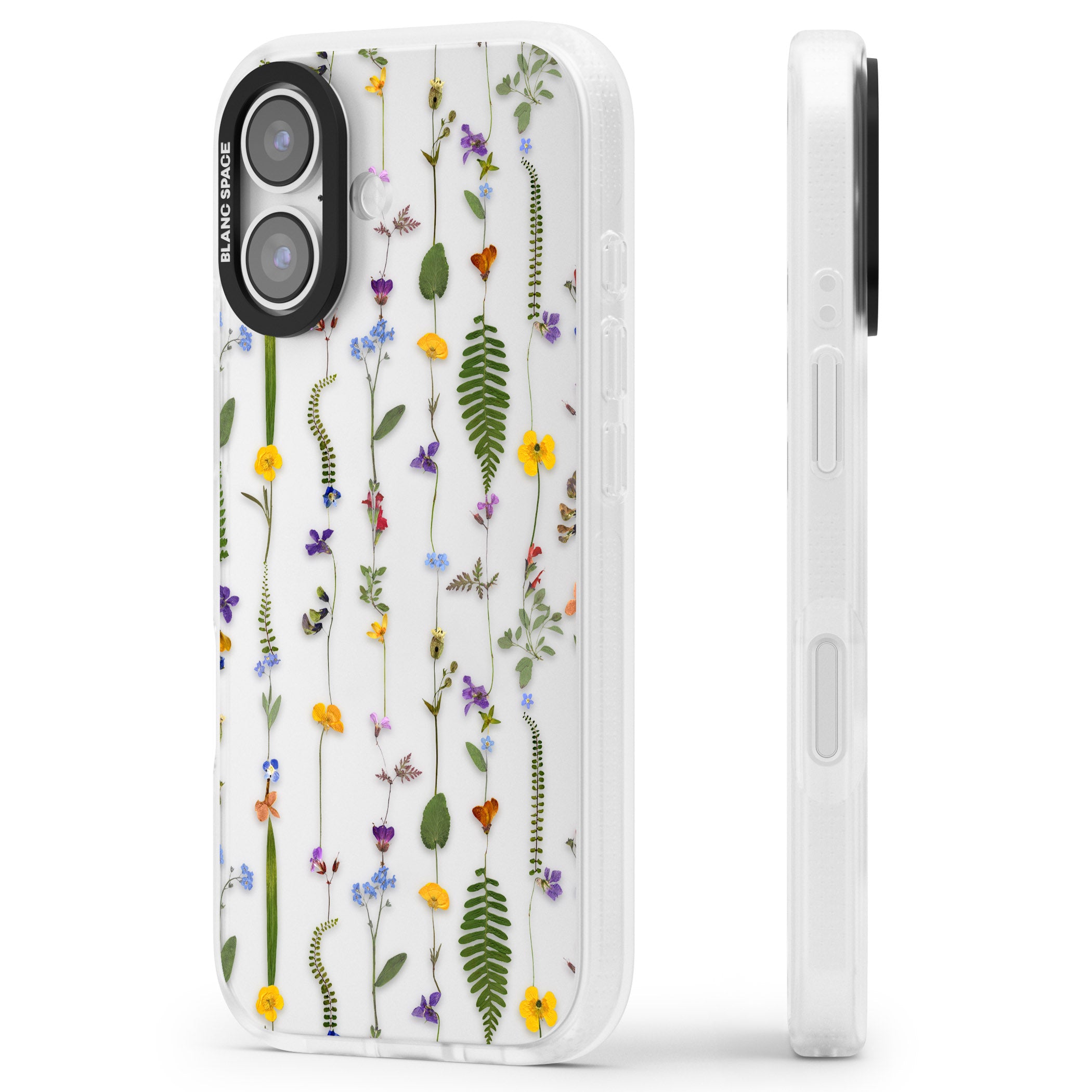 Wildflower Chain iPhone 17 Impact Air Clear Phone Case Side Profile