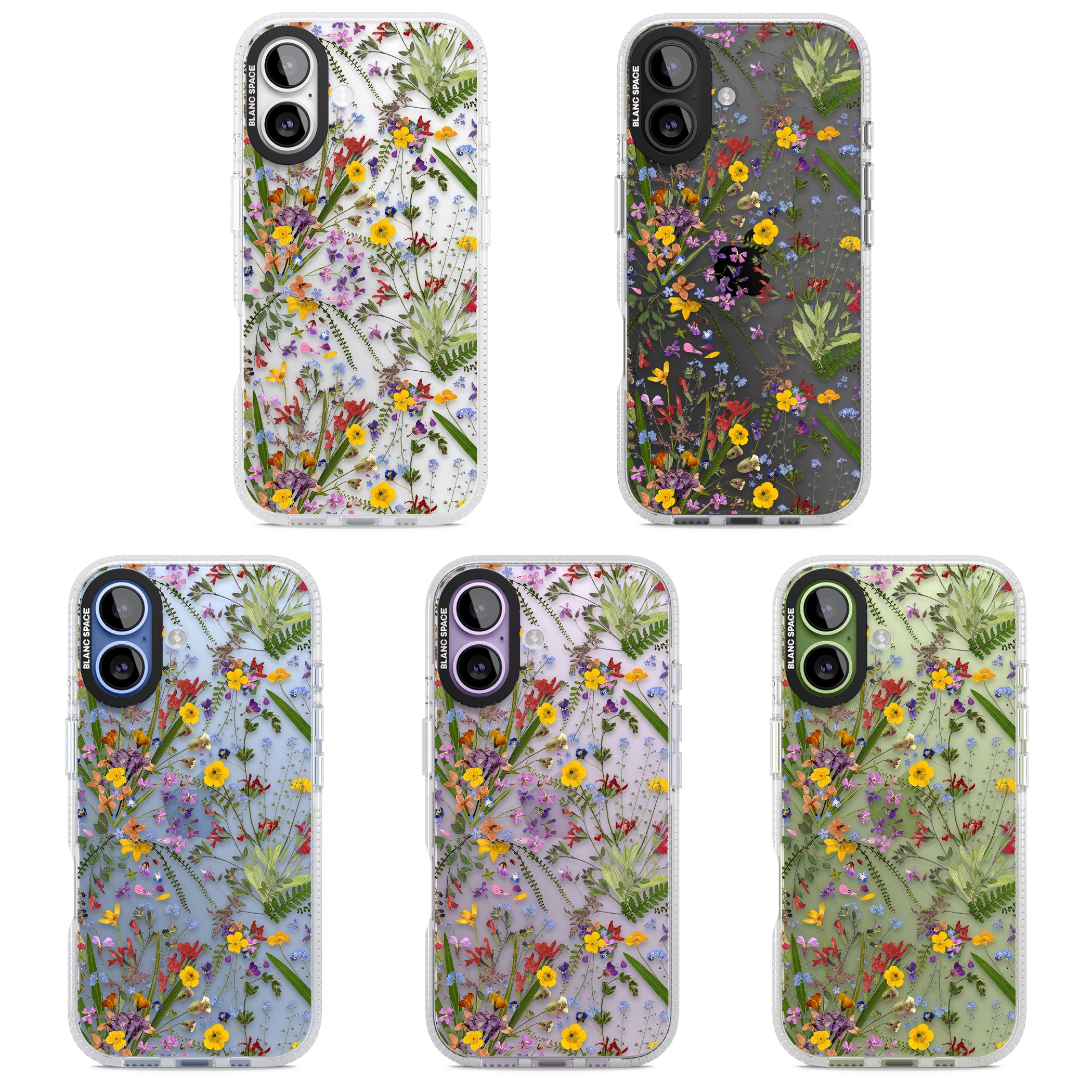 Wildflower & Leaves iPhone 17 Impact Air Clear Phone Case APT Impact Protection