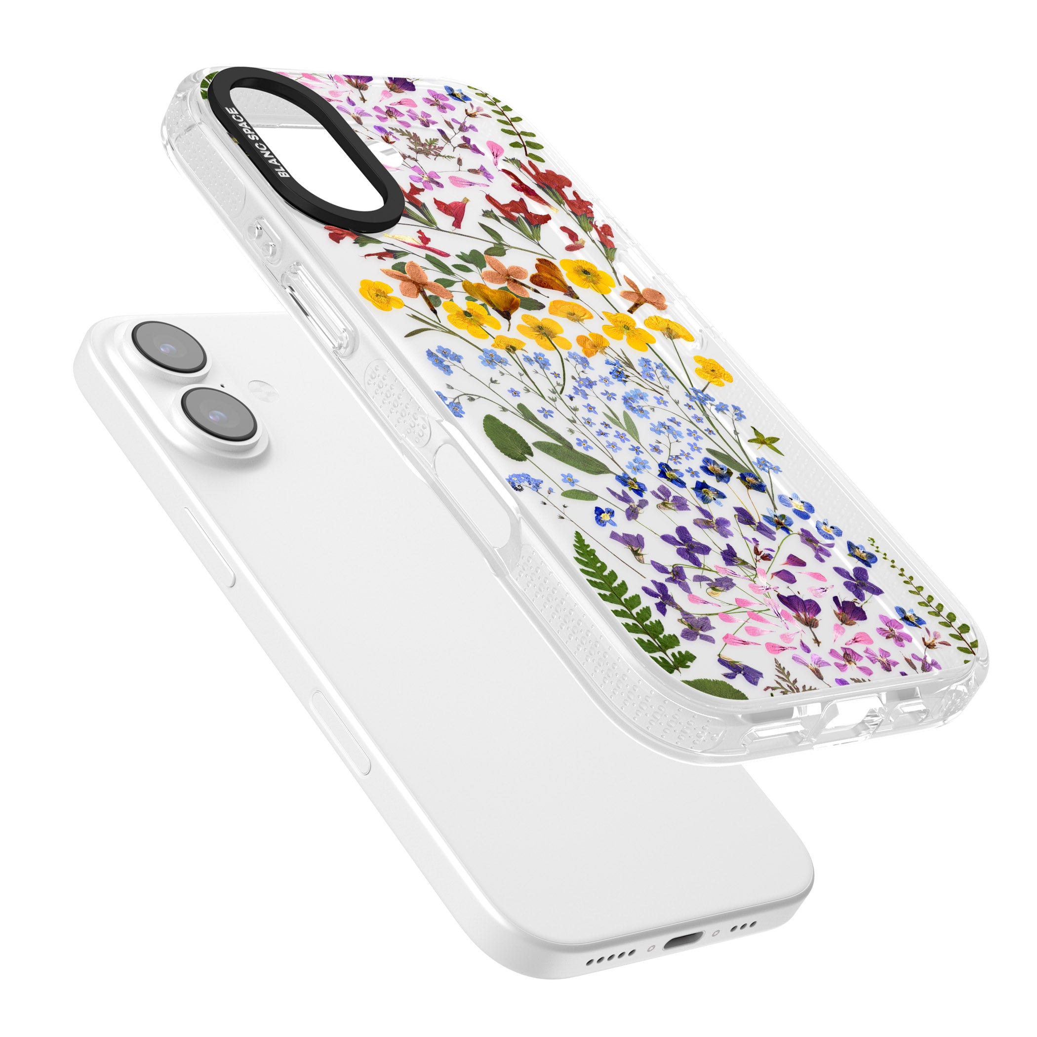 Pressed Wildflower Stripe iPhone 17 Impact Air Clear Phone Case Colours