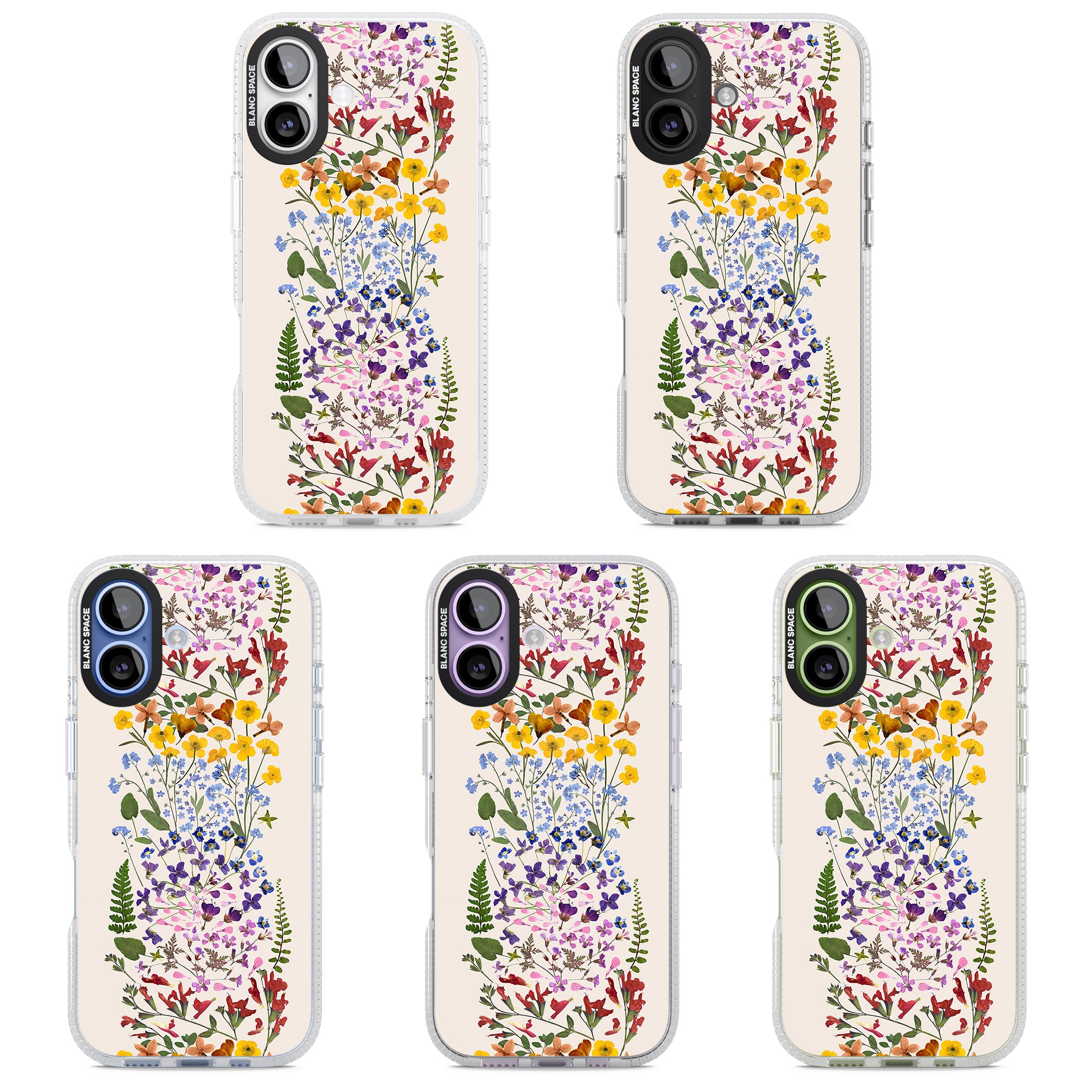 Cream Wildflower iPhone 17 Impact Air Clear Phone Case APT Impact Protection