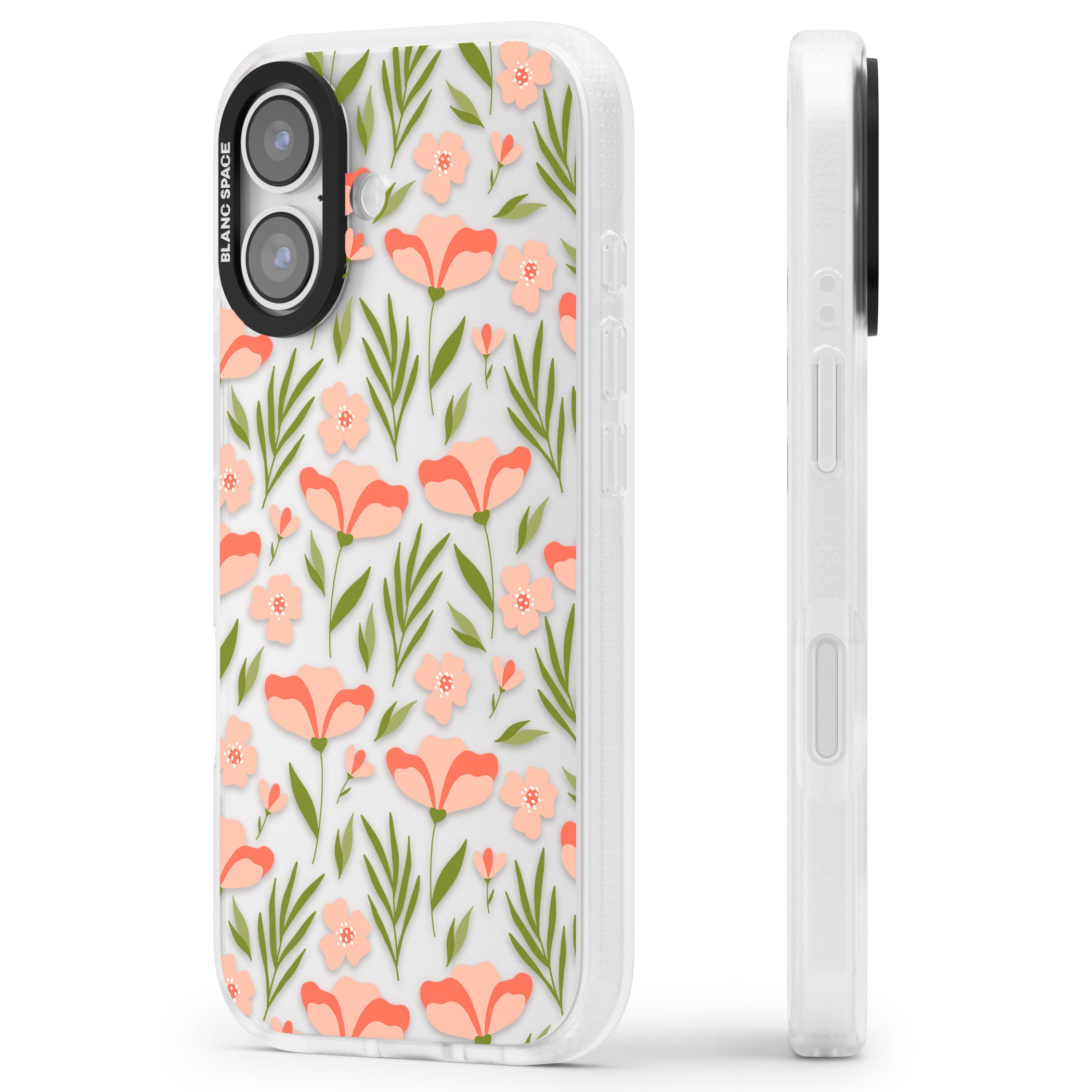 Blossom Bloom iPhone 17 Impact Air Clear Phone Case Side Profile