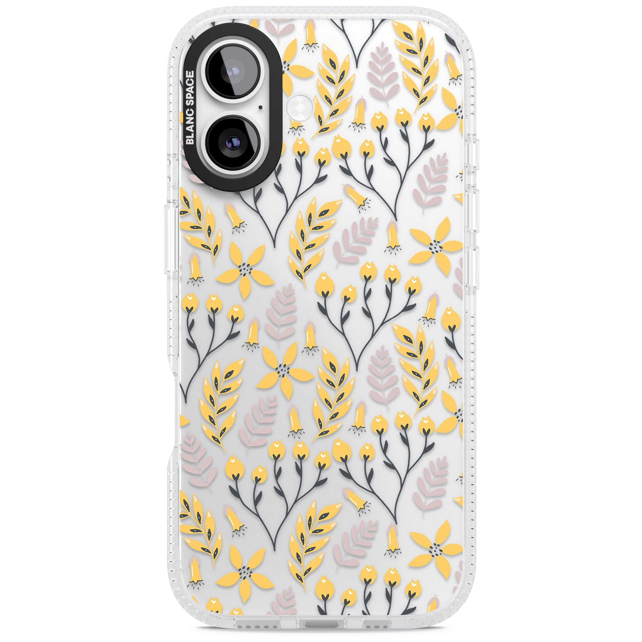 Yellow Floral Vibrance iPhone 17 Impact Air Clear Phone Case