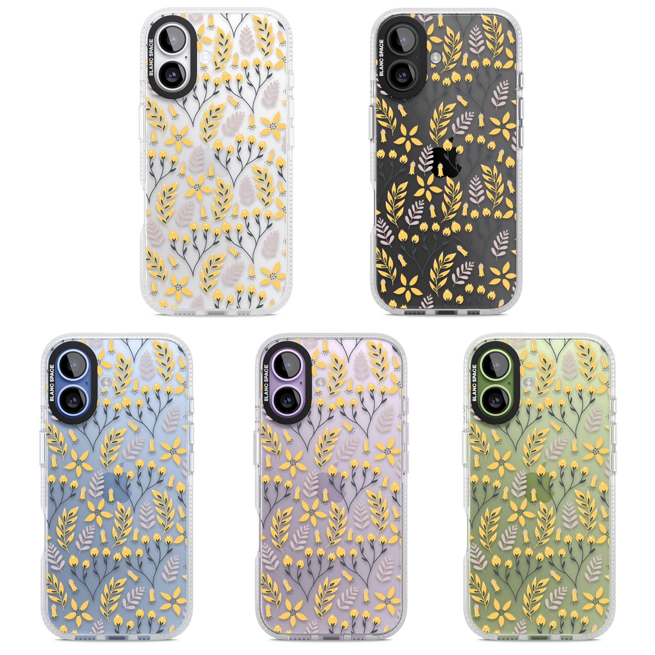 Yellow Floral Vibrance iPhone 17 Impact Air Clear Phone Case APT Impact Protection