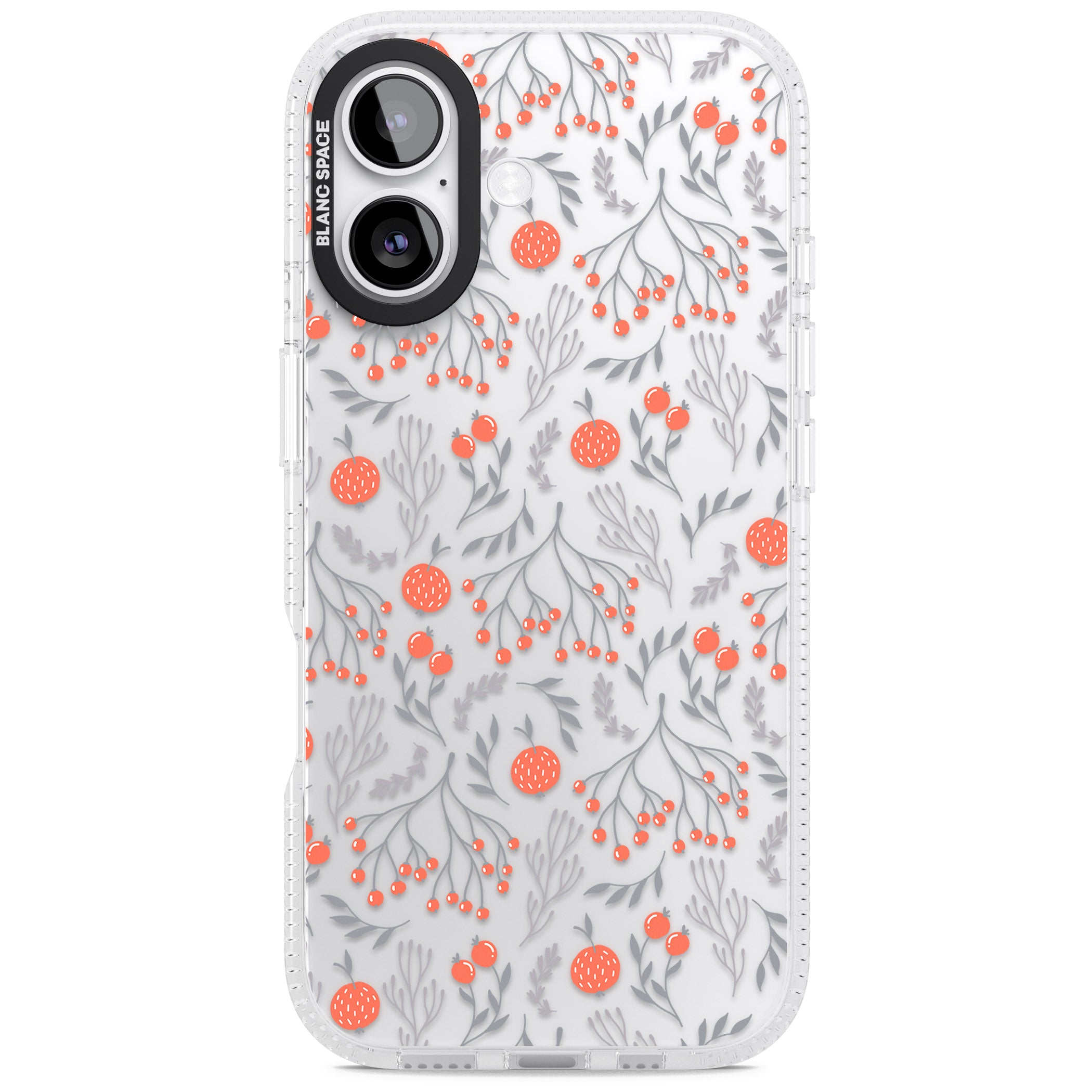 Red Fruits Floral iPhone 17 Impact Air Clear Phone Case