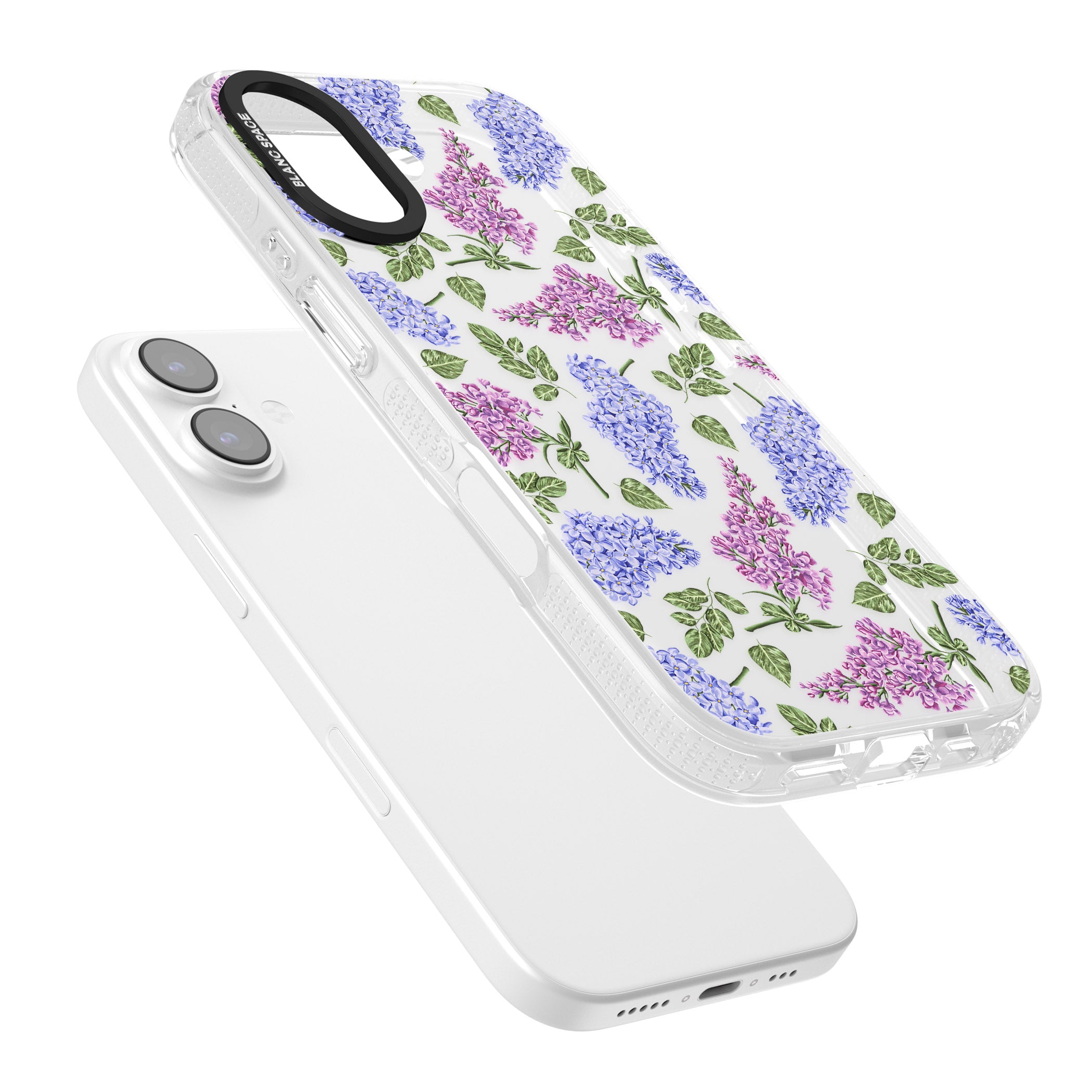 Purple Blossoms Transparent Floral iPhone 17 Impact Air Clear Phone Case Colours
