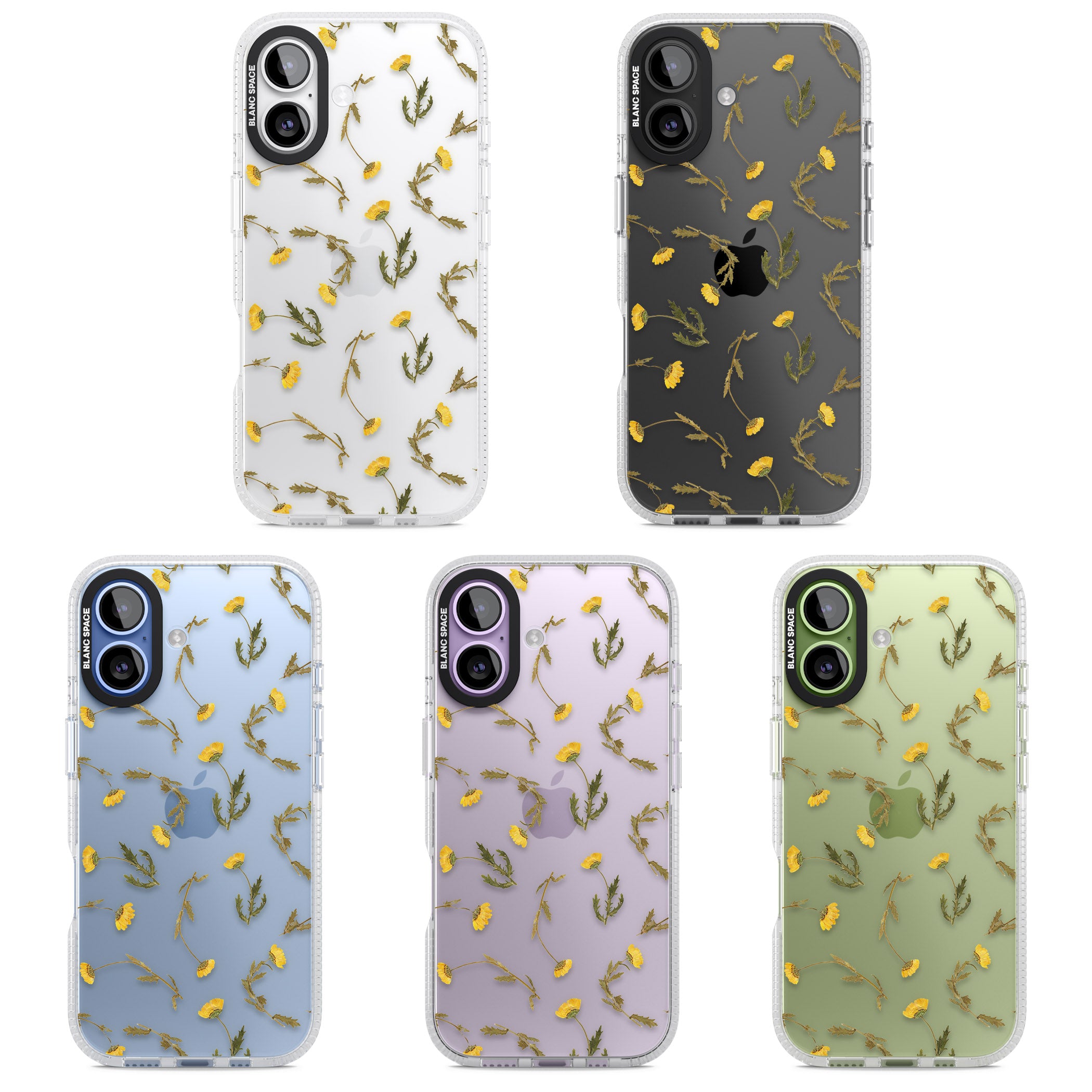 Wildflower Yellow iPhone 17 Impact Air Clear Phone Case APT Impact Protection