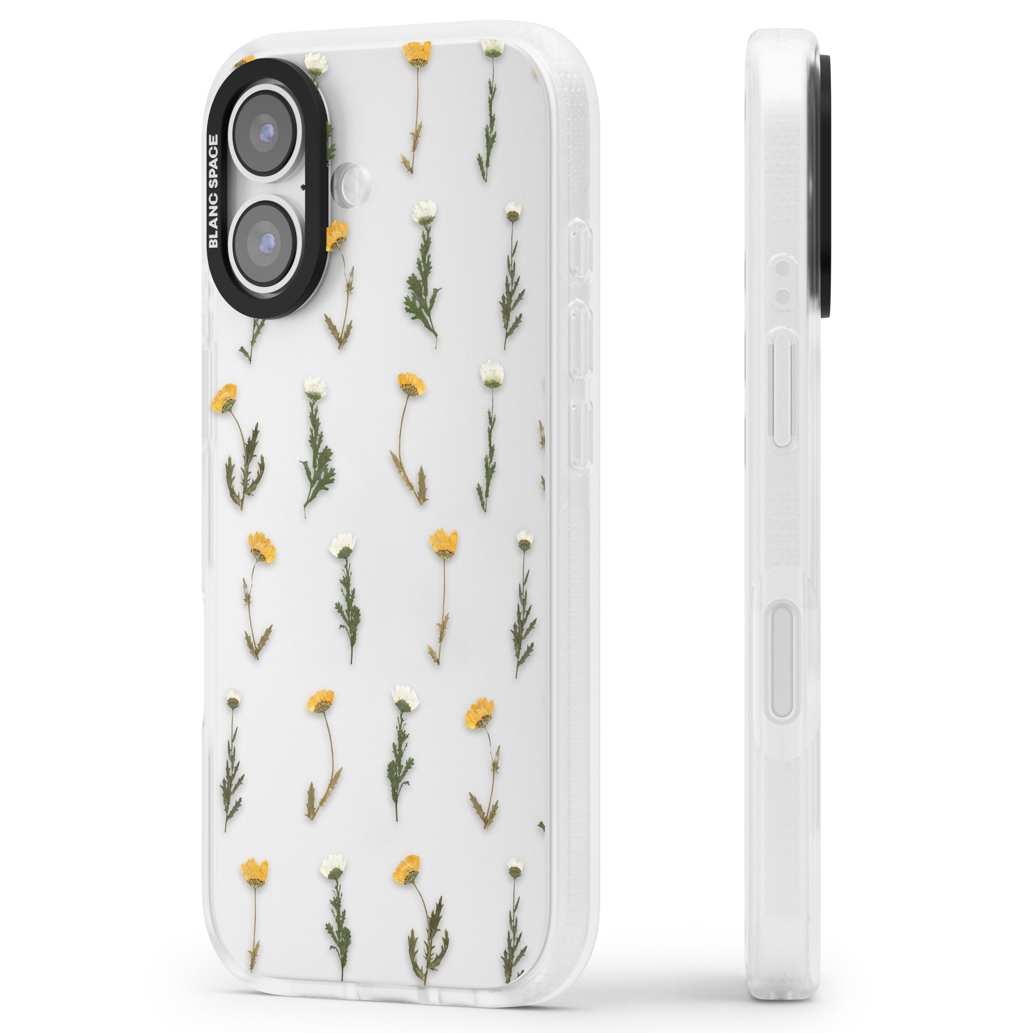 Pressed Flower iPhone 17 Impact Air Clear Phone Case Side Profile
