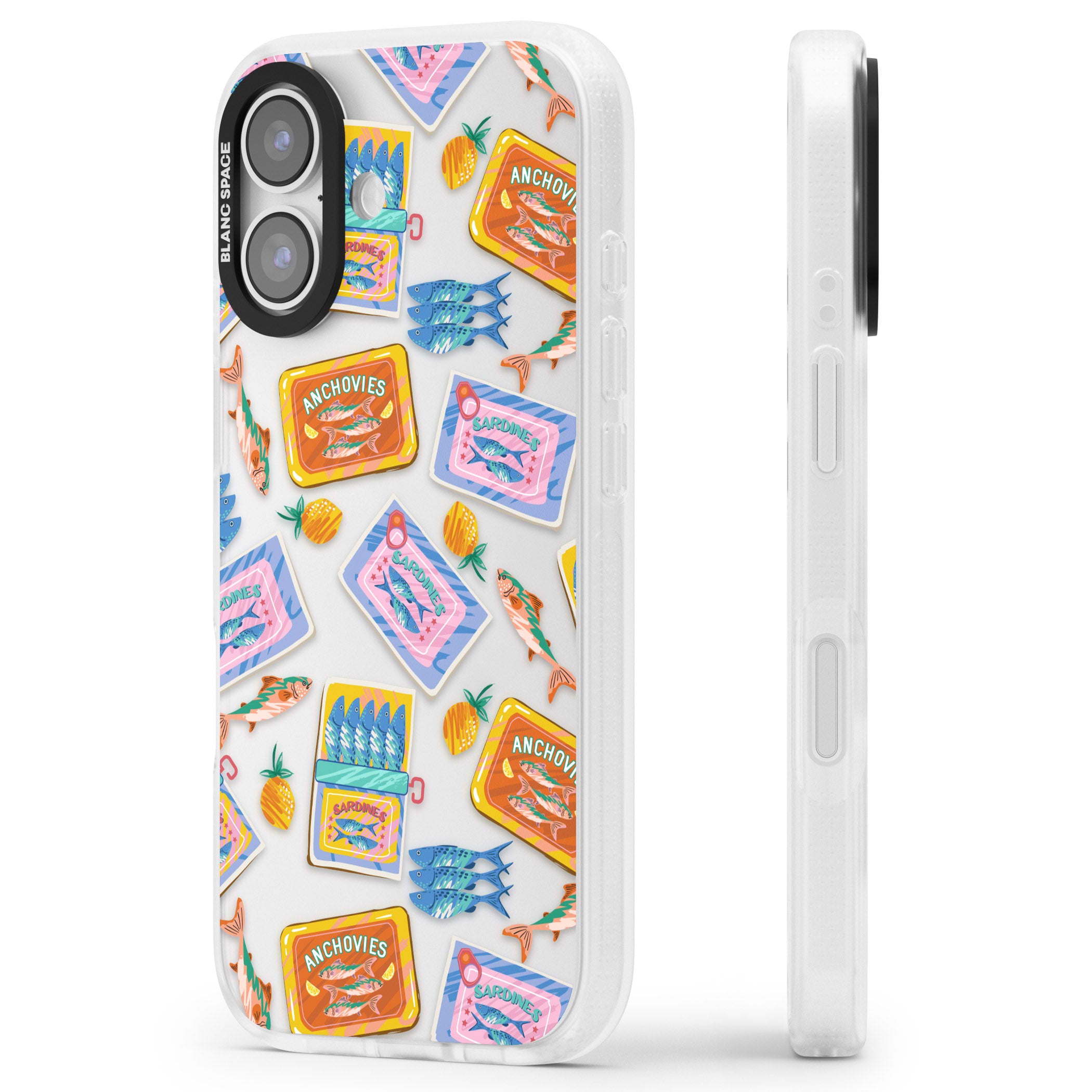 Sardines & Anchovies iPhone 17 Impact Air Clear Phone Case Side Profile