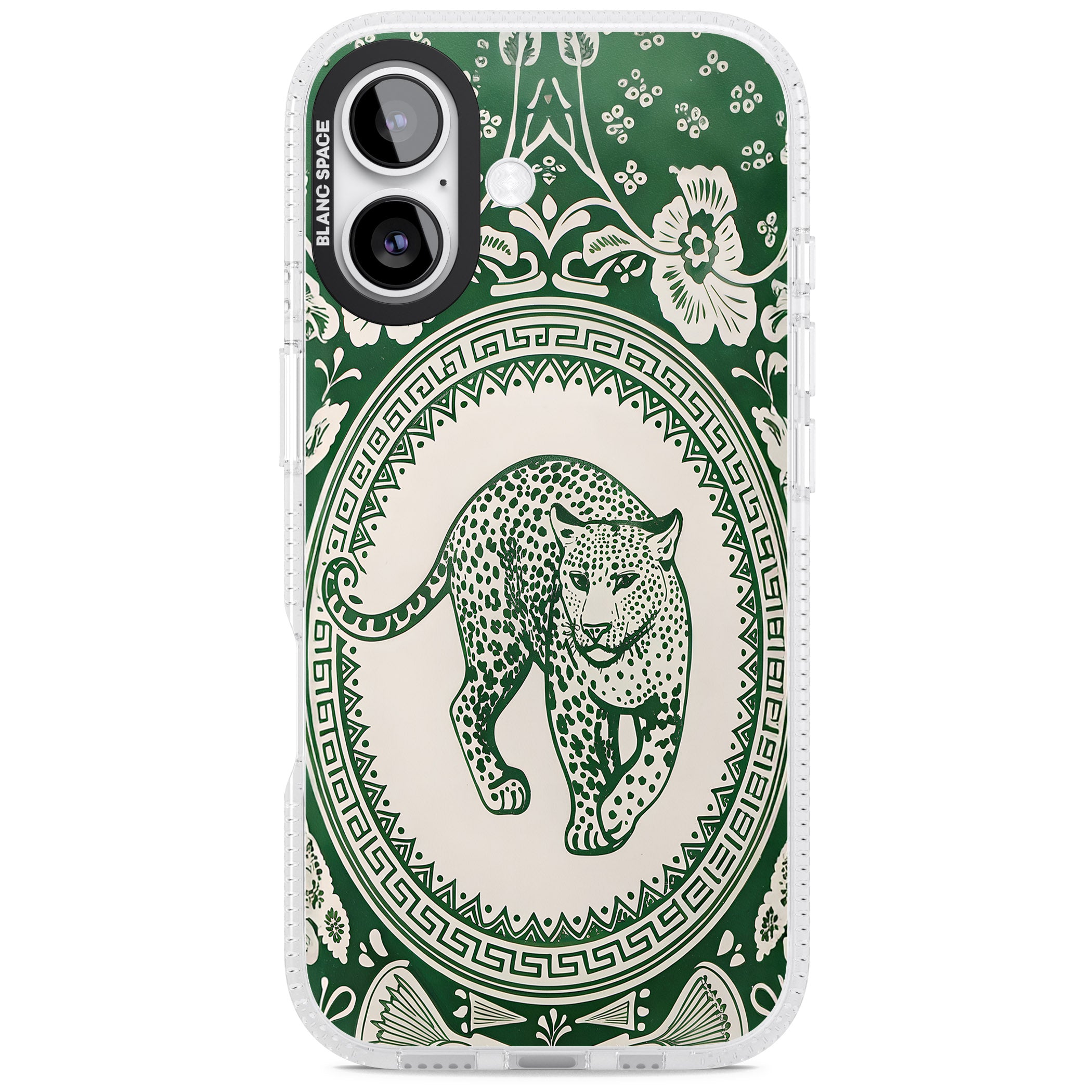 Green Leopard iPhone 17 Impact Air Clear Phone Case