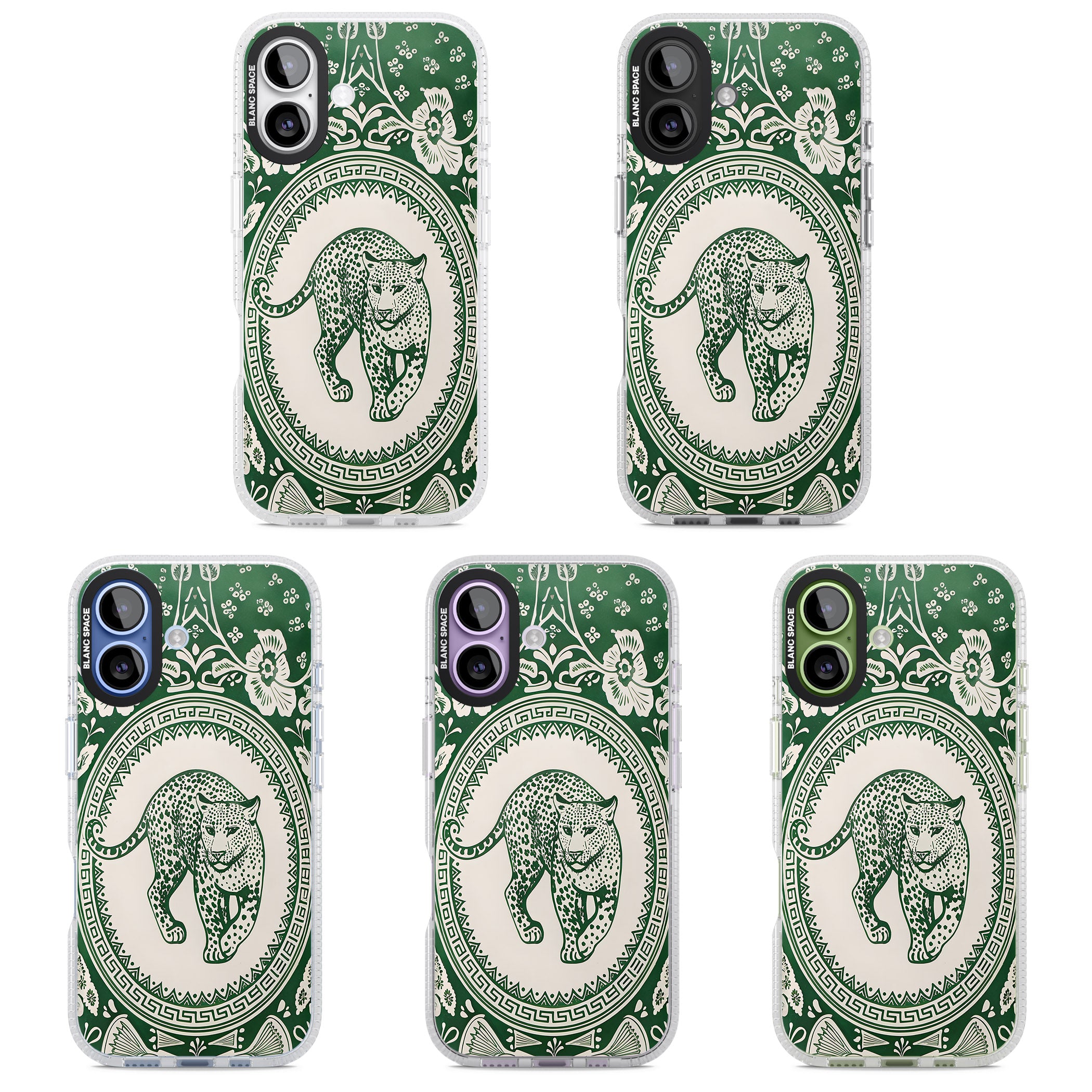 Green Leopard iPhone 17 Impact Air Clear Phone Case APT Impact Protection