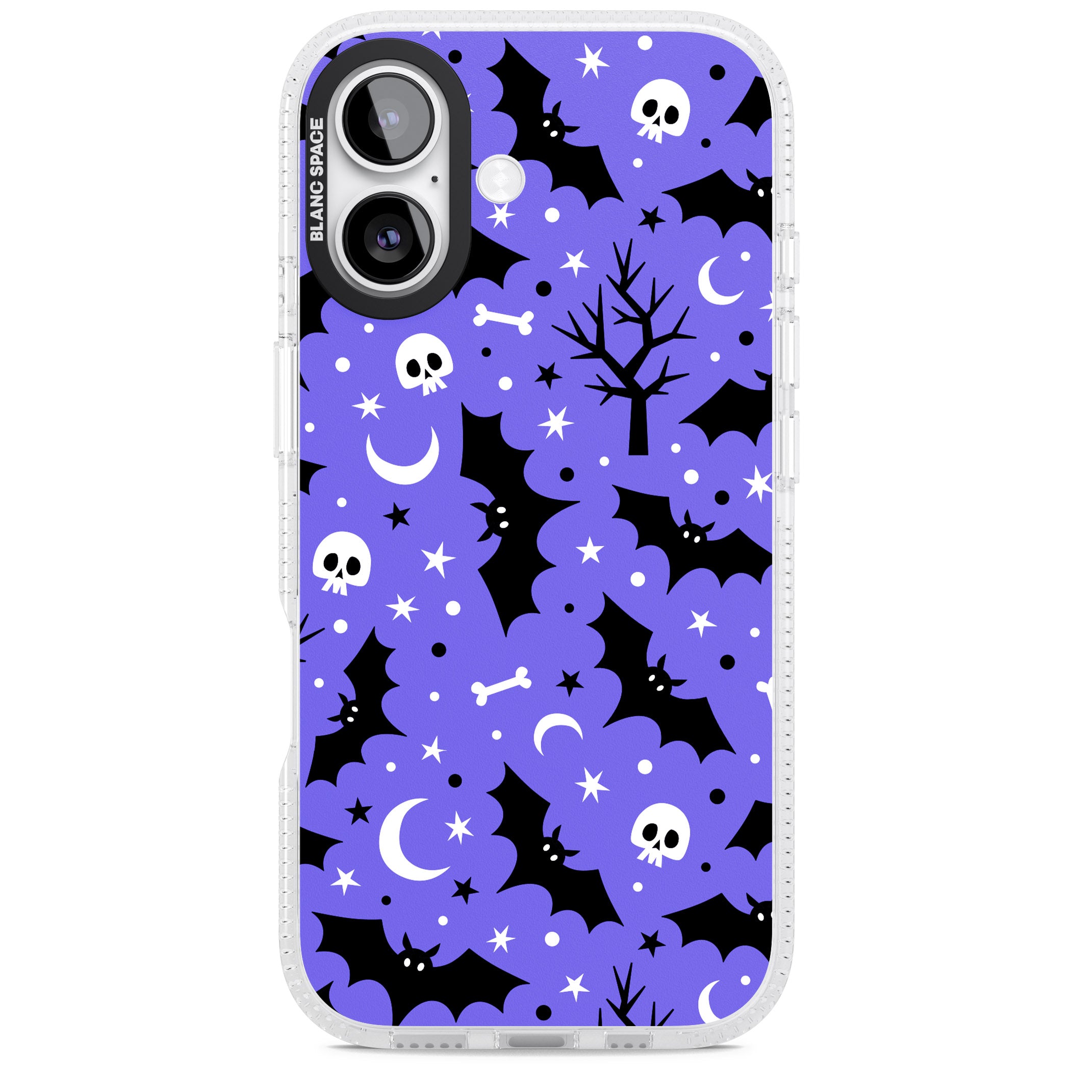 Bats N' Bones Pattern iPhone 17 Impact Air Clear Phone Case