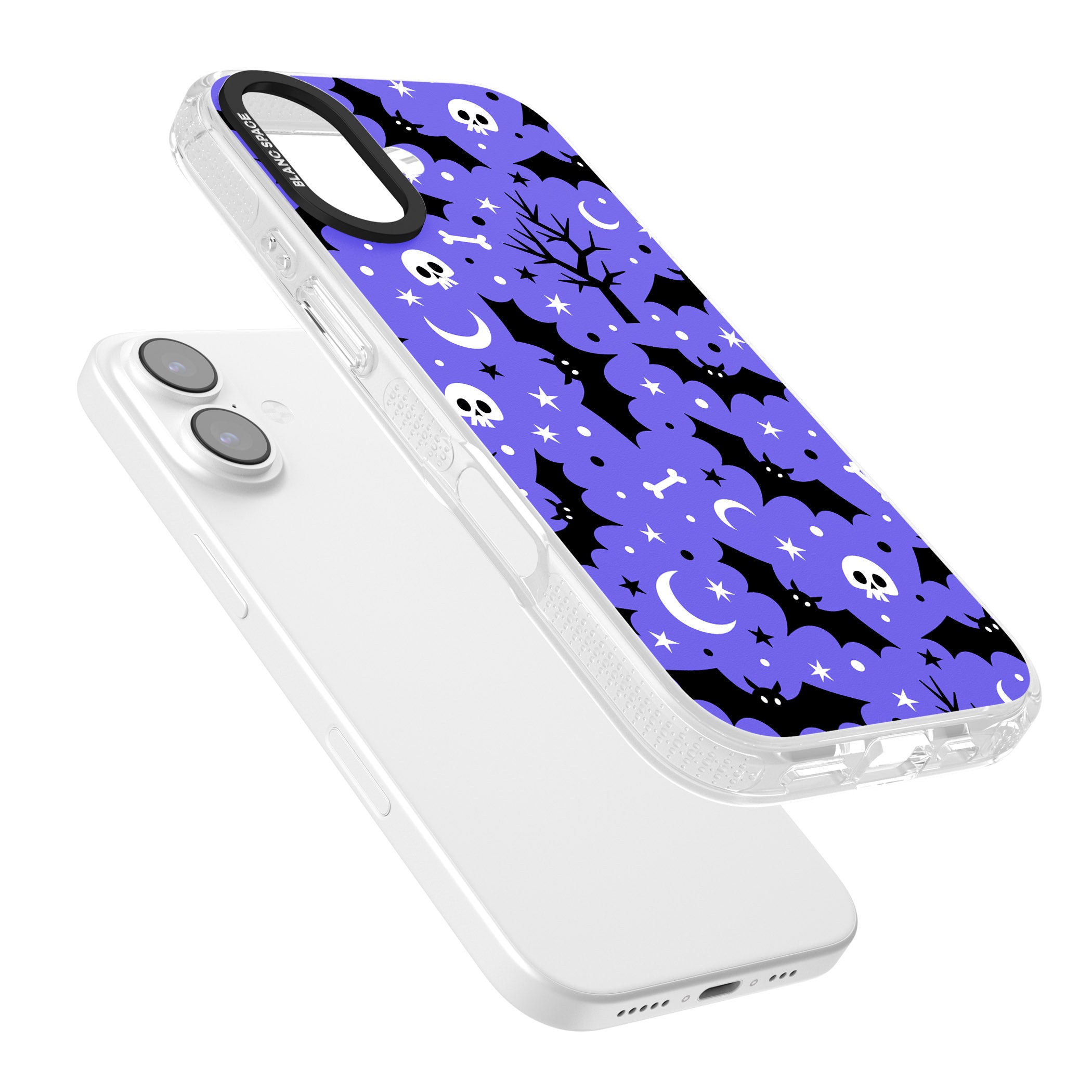 Bats N' Bones Pattern iPhone 17 Impact Air Clear Phone Case Colours