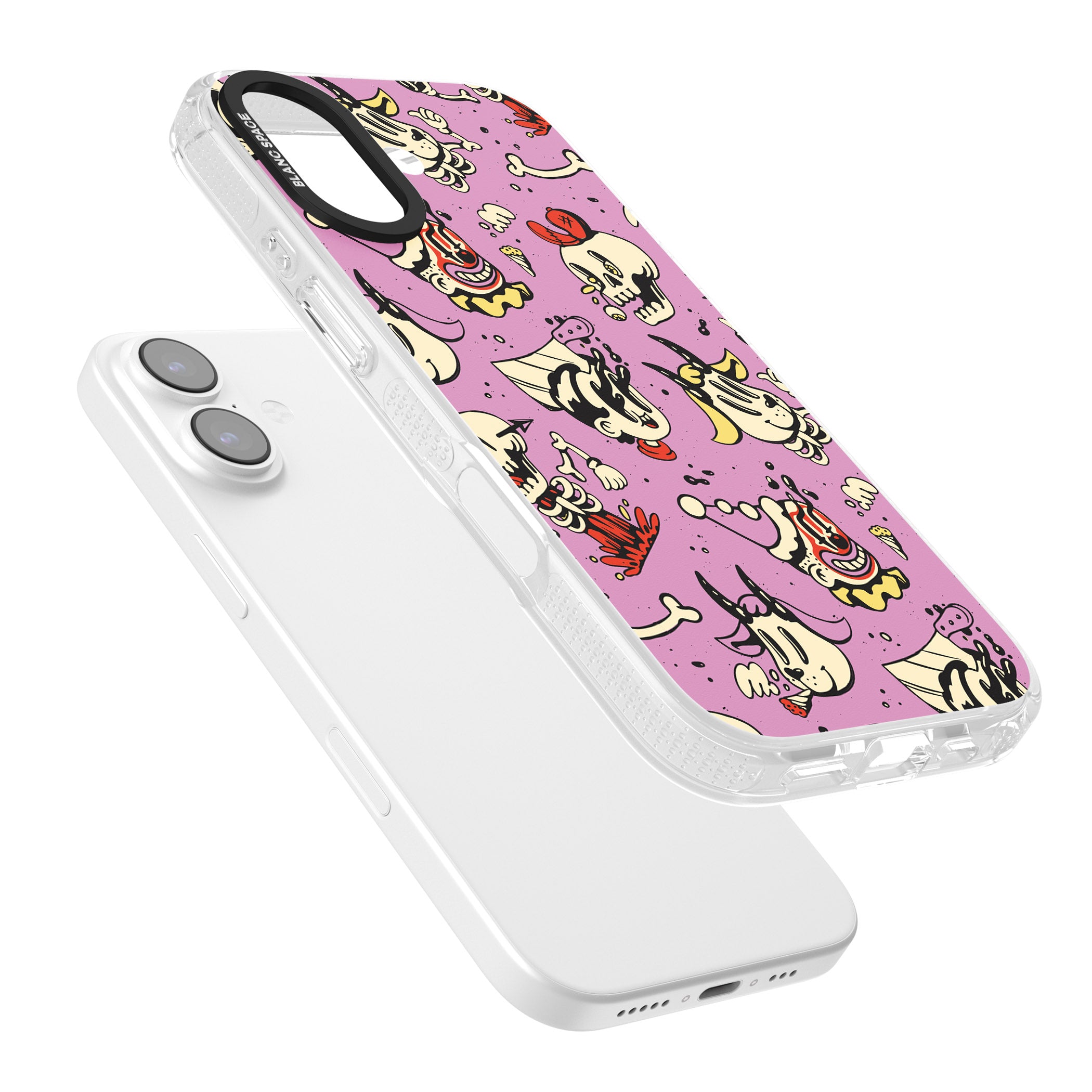 Purple Retro Halloween Pattern iPhone 17 Impact Air Clear Phone Case Colours