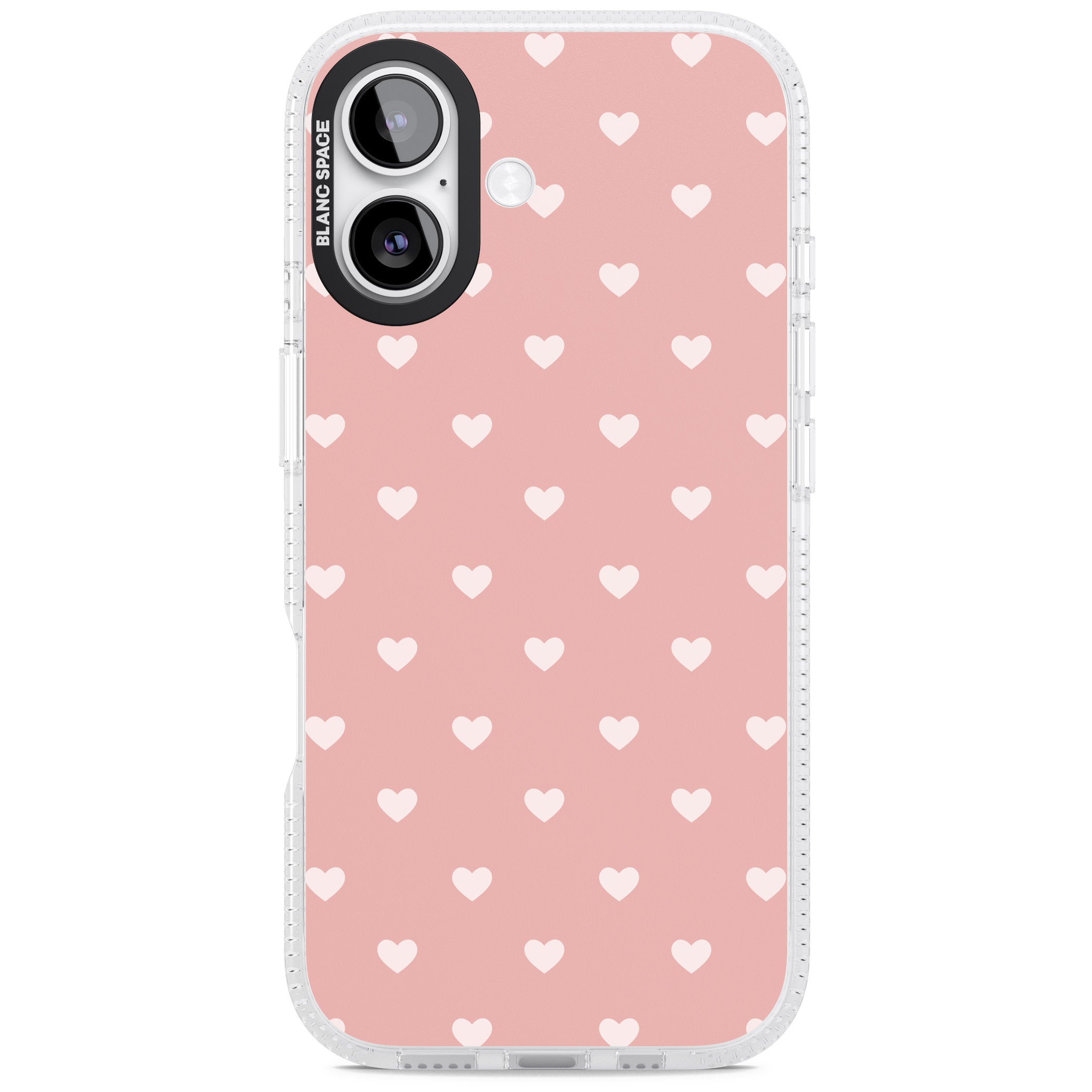 Small Heart Pattern: Pink iPhone 17 Impact Air Clear Phone Case
