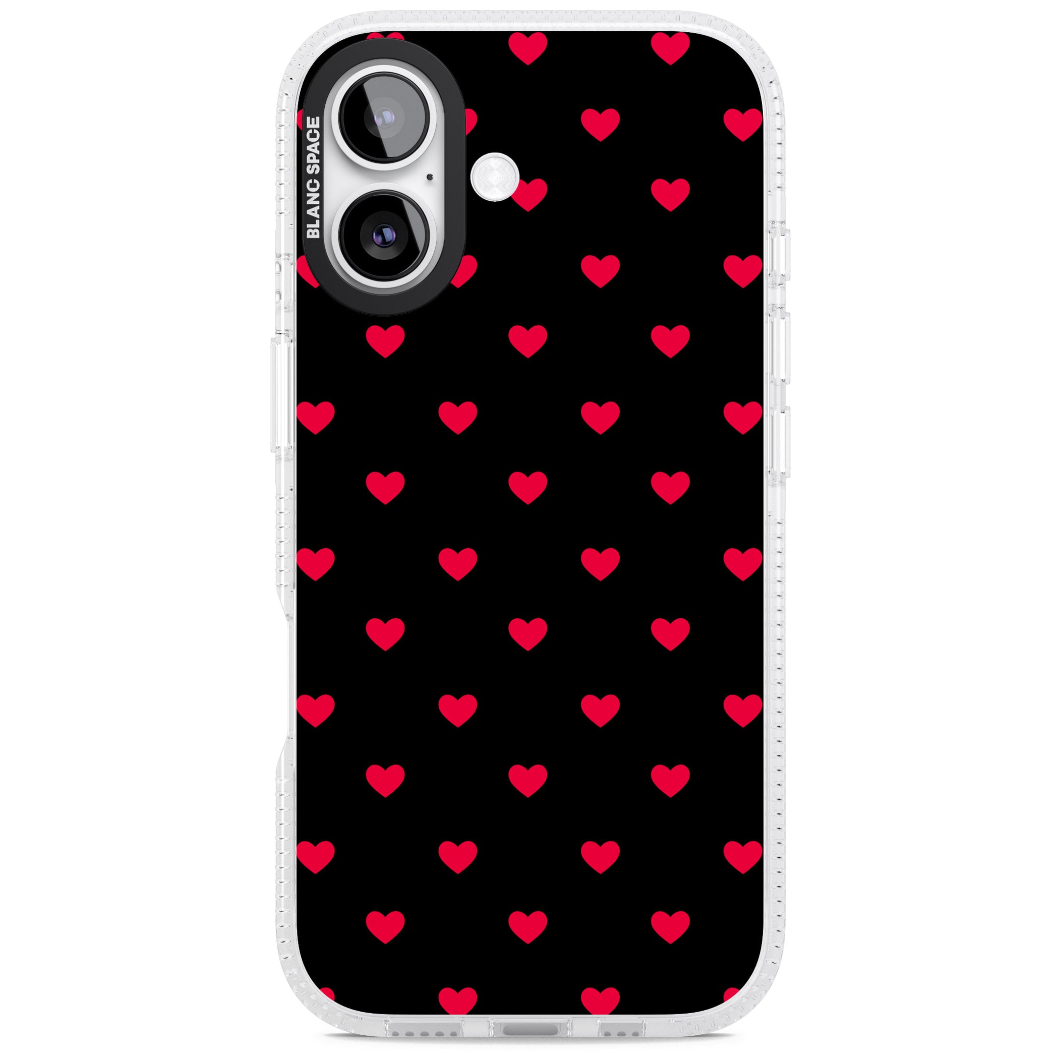 Small Heart Pattern: Red & iPhone 17 Impact Air Clear Phone Case