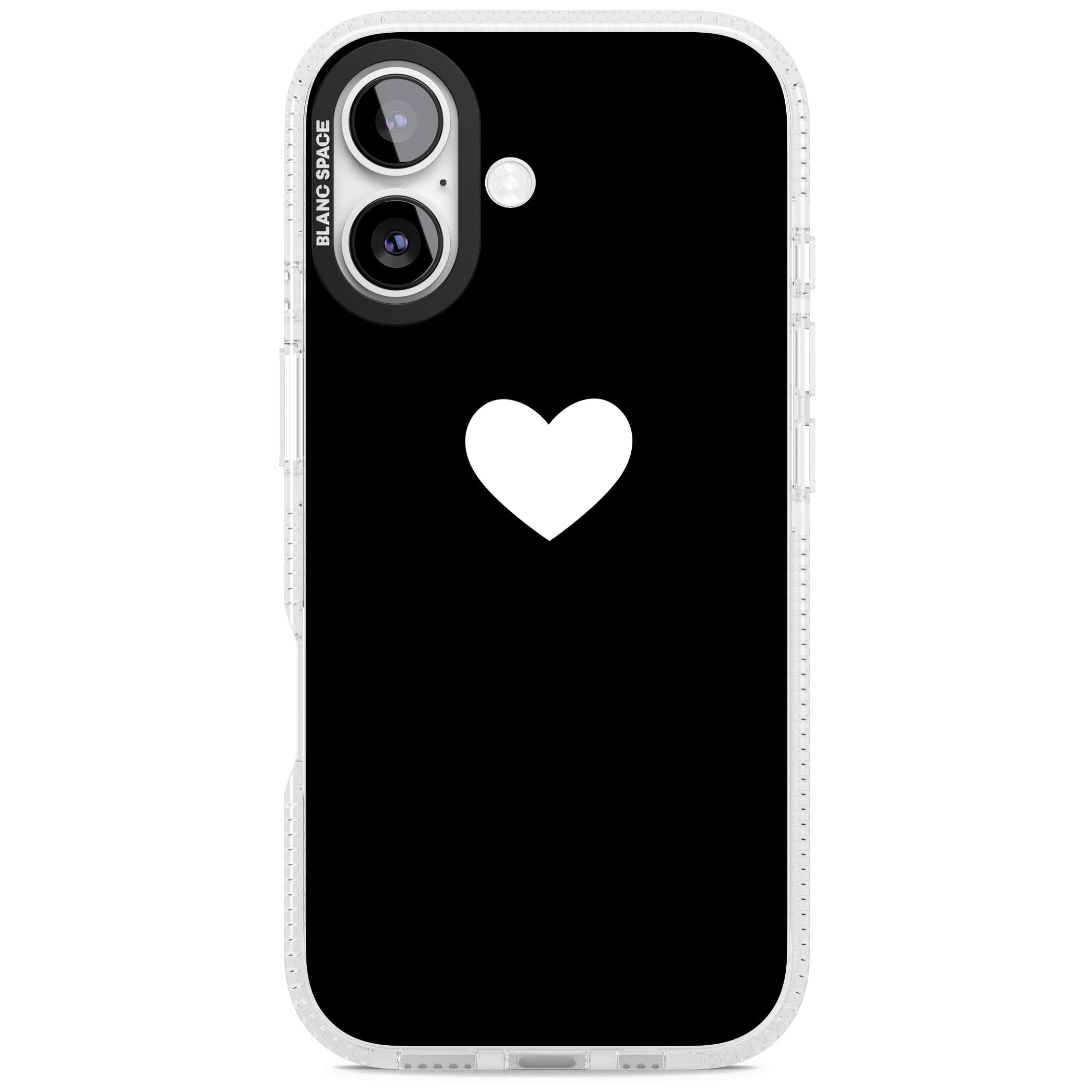Single Heart Design: White & iPhone 17 Impact Air Clear Phone Case