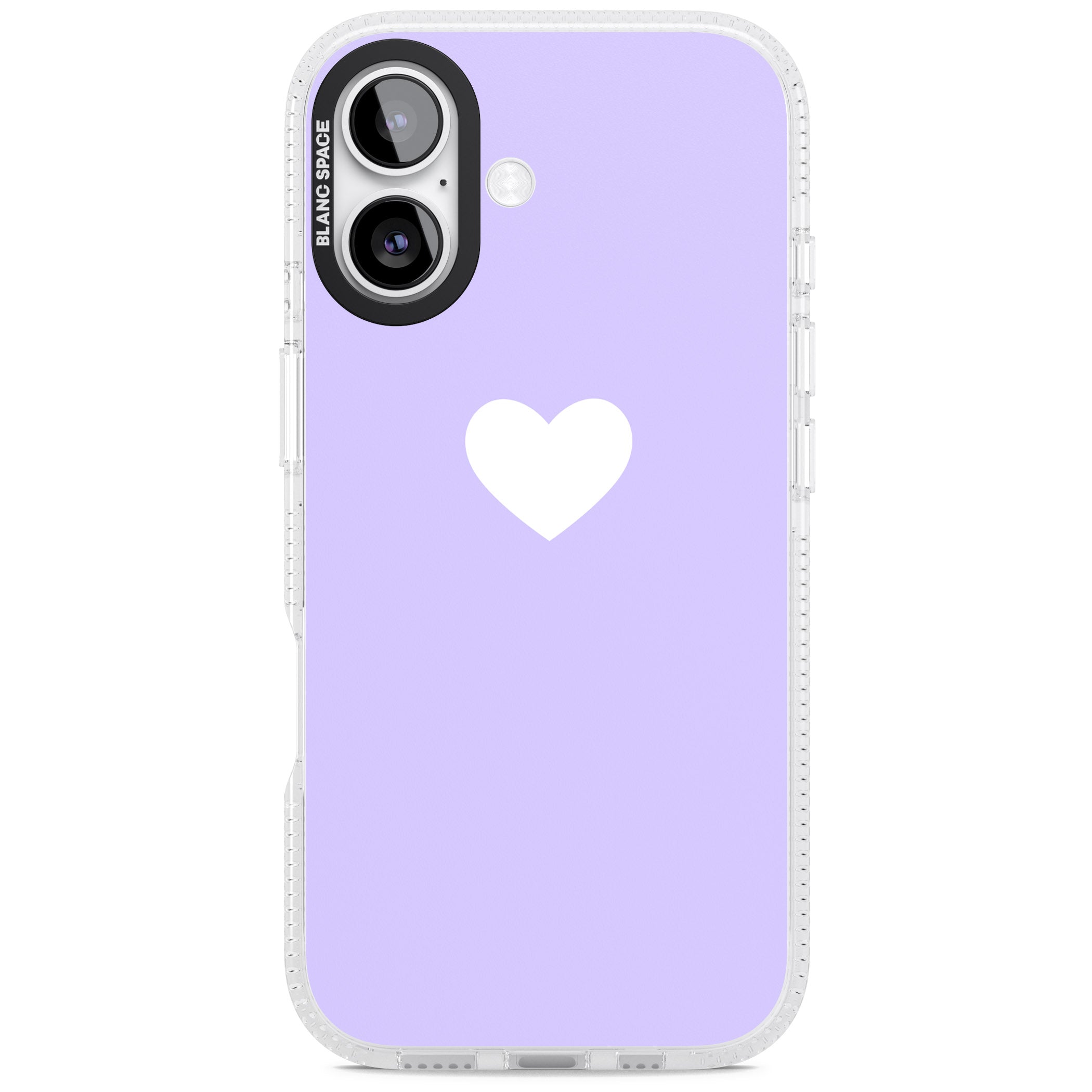 Pale Purple Heart iPhone 17 Impact Air Clear Phone Case