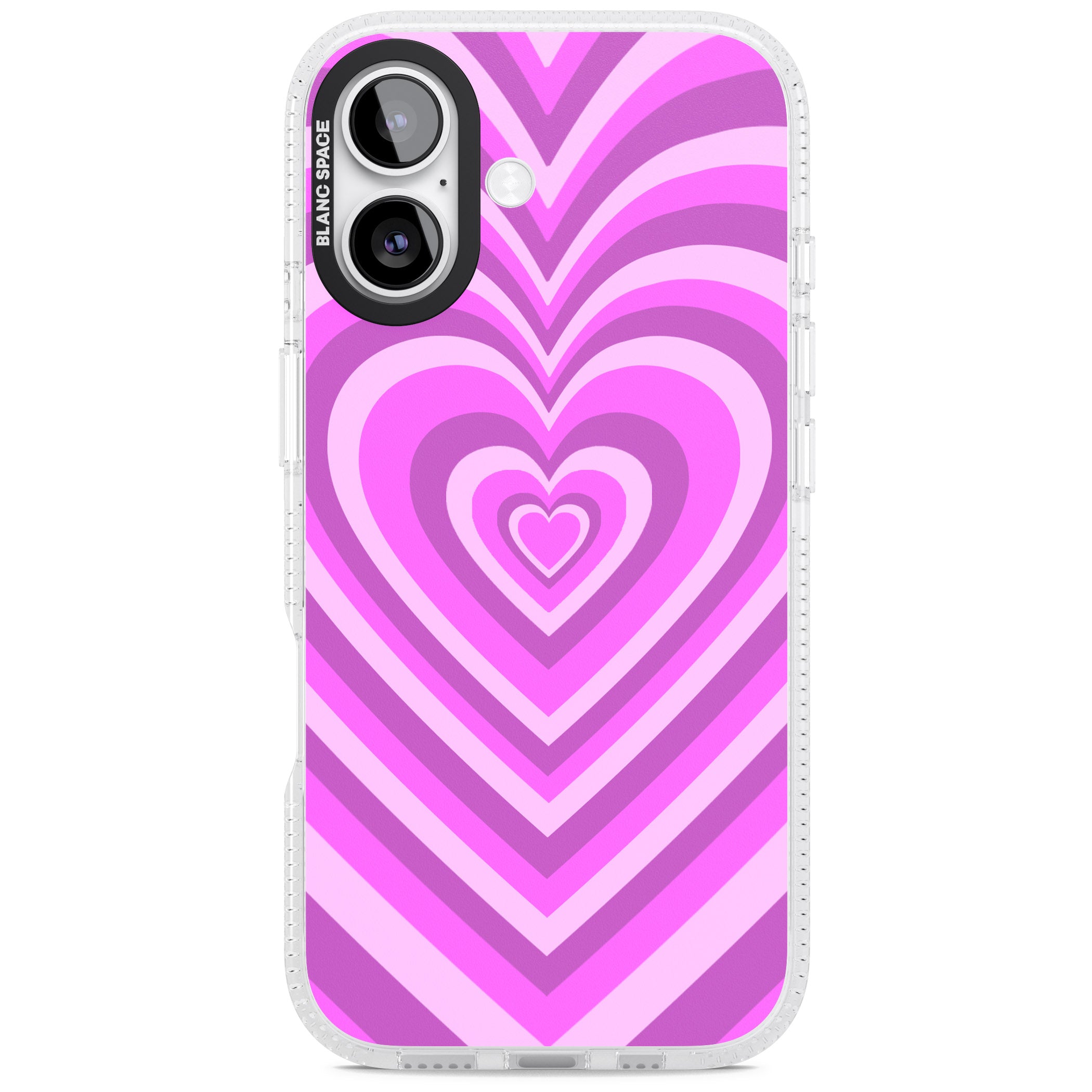 Pink Heart Illusion iPhone 17 Impact Air Clear Phone Case