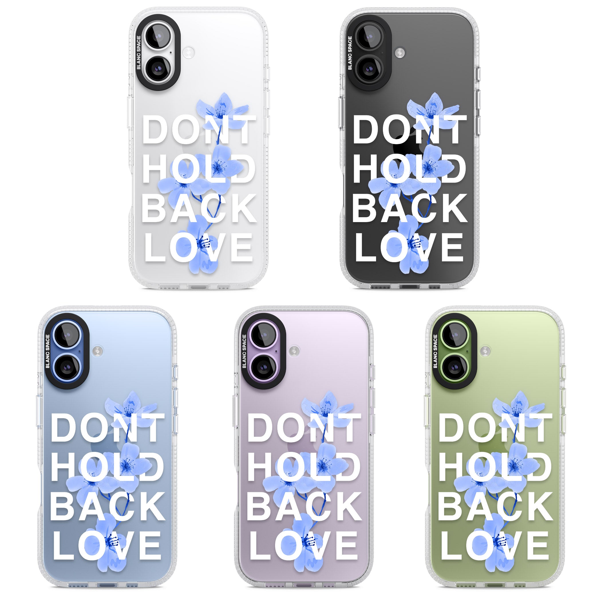 Don'T Hold Back Love Blue & White iPhone 17 Impact Air Clear Phone Case APT Impact Protection