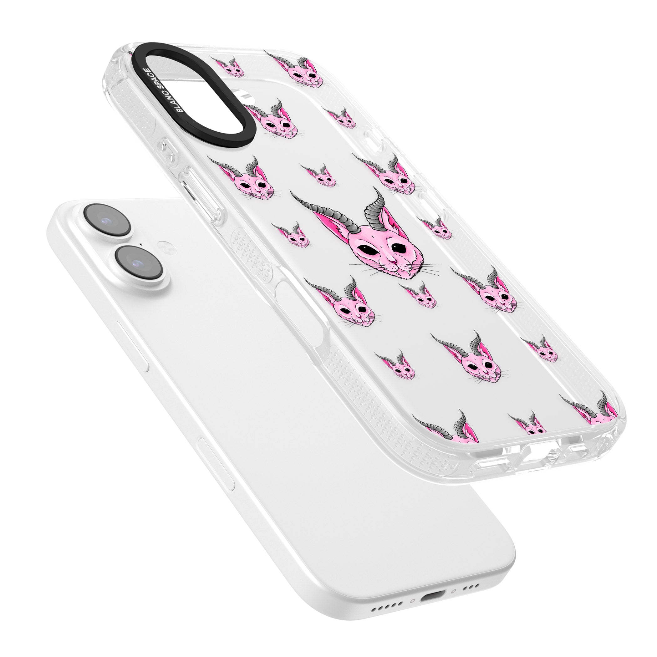 Demon Cat Pattern iPhone 17 Impact Air Clear Phone Case Colours