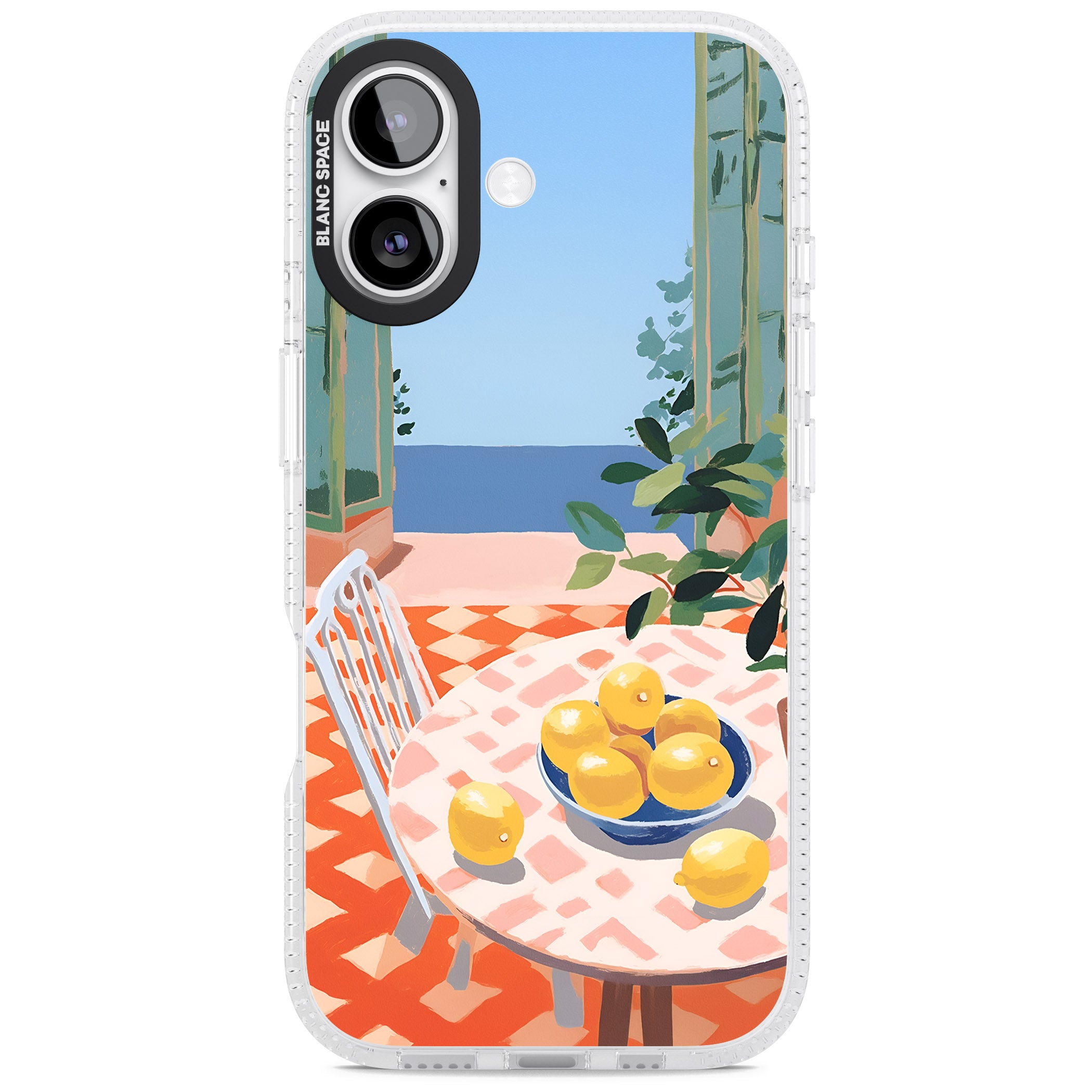 Seaside Lemons iPhone 17 Impact Air Clear Phone Case