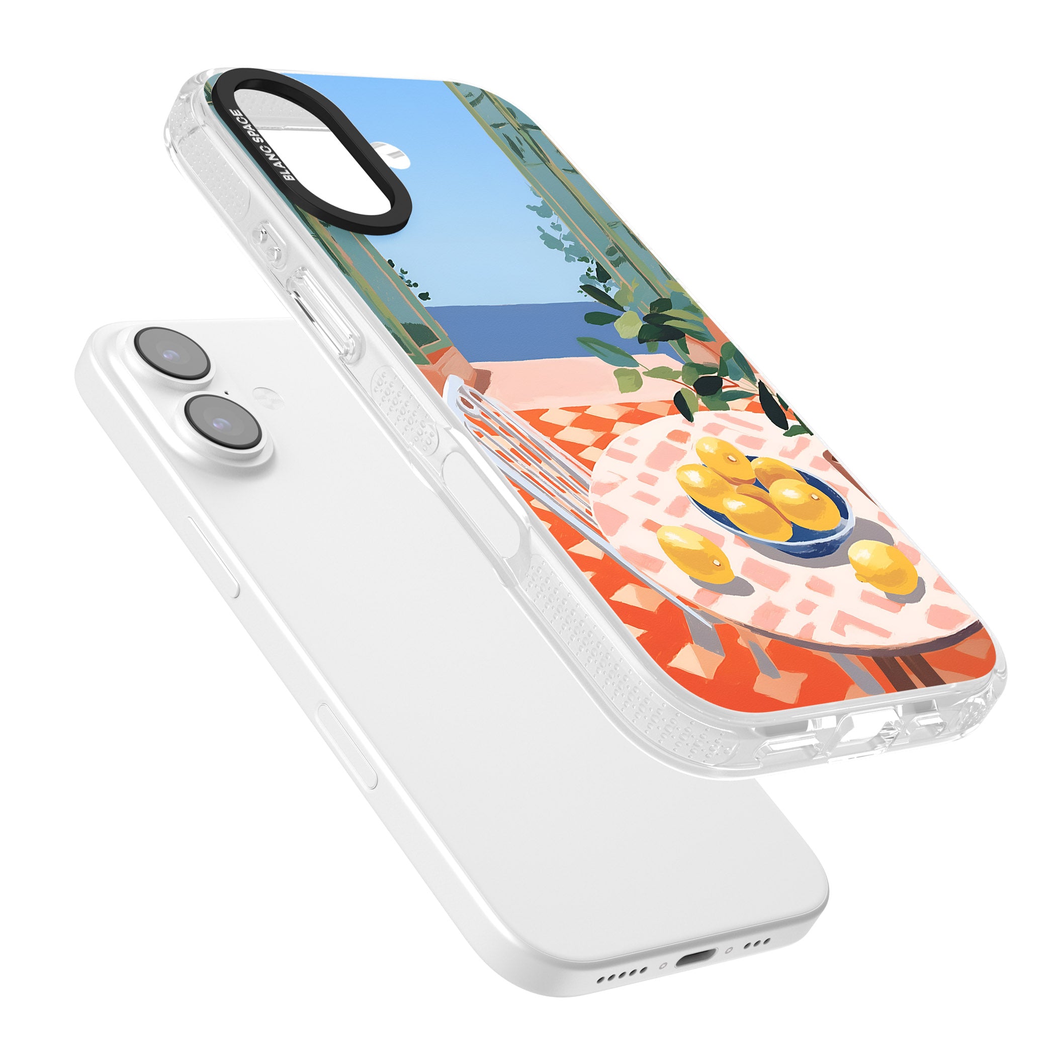 Seaside Lemons iPhone 17 Impact Air Clear Phone Case Colours