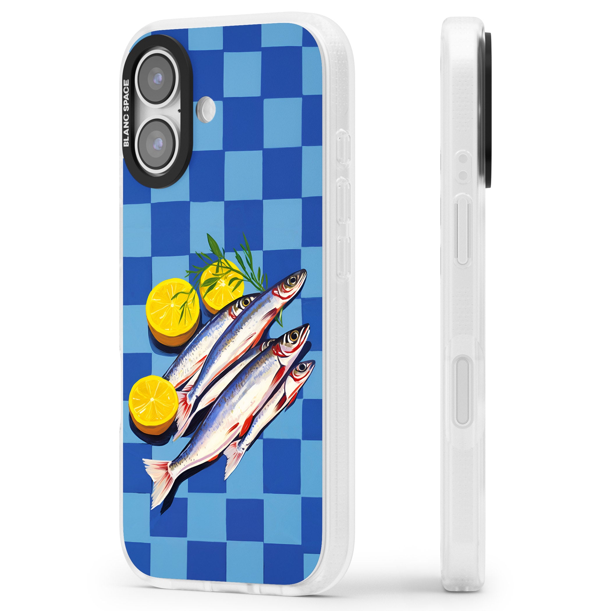 Fish & Lemons iPhone 17 Impact Air Clear Phone Case Side Profile