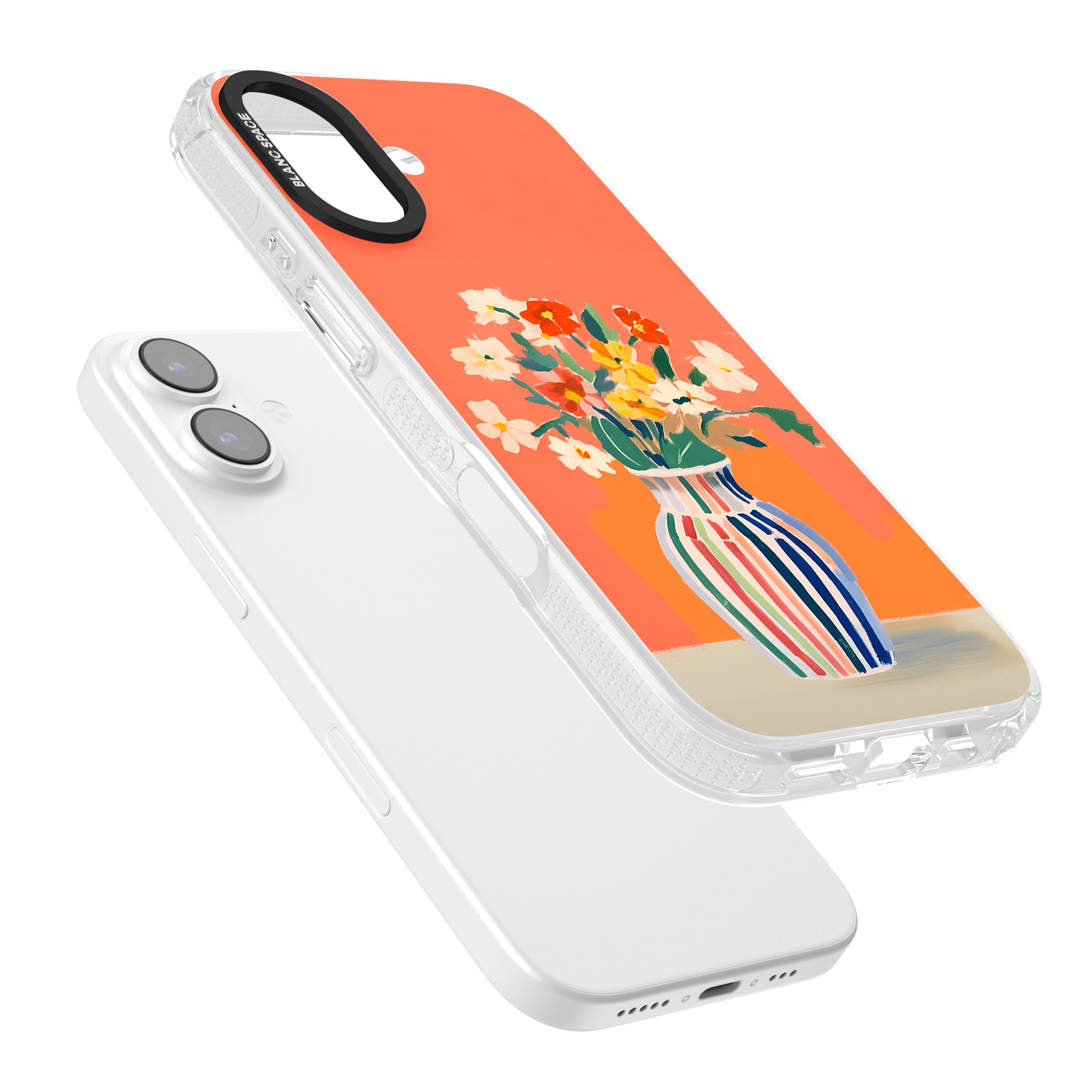 Coral Flower Vase iPhone 17 Impact Air Clear Phone Case Colours