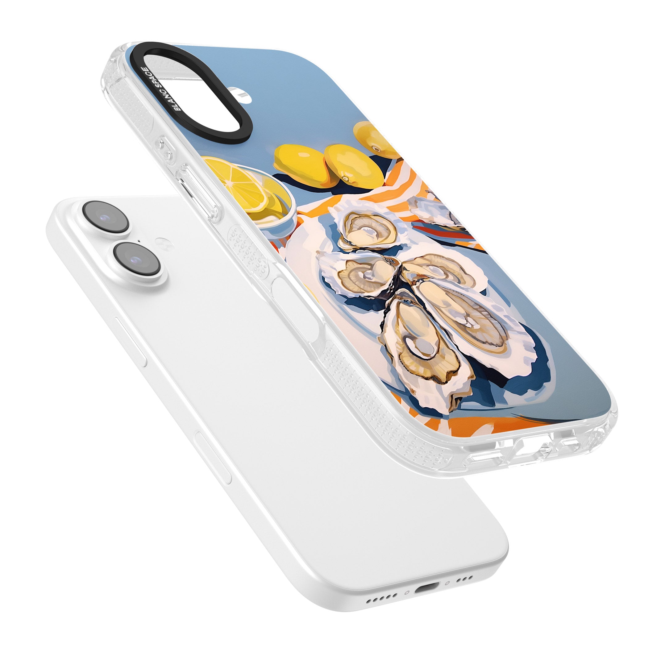 Fresh Oysters & Lemons iPhone 17 Impact Air Clear Phone Case Colours