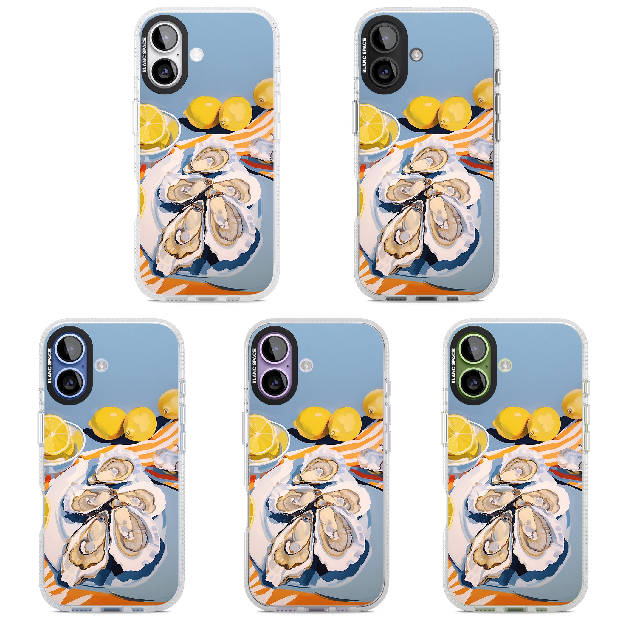 Fresh Oysters & Lemons iPhone 17 Impact Air Clear Phone Case APT Impact Protection