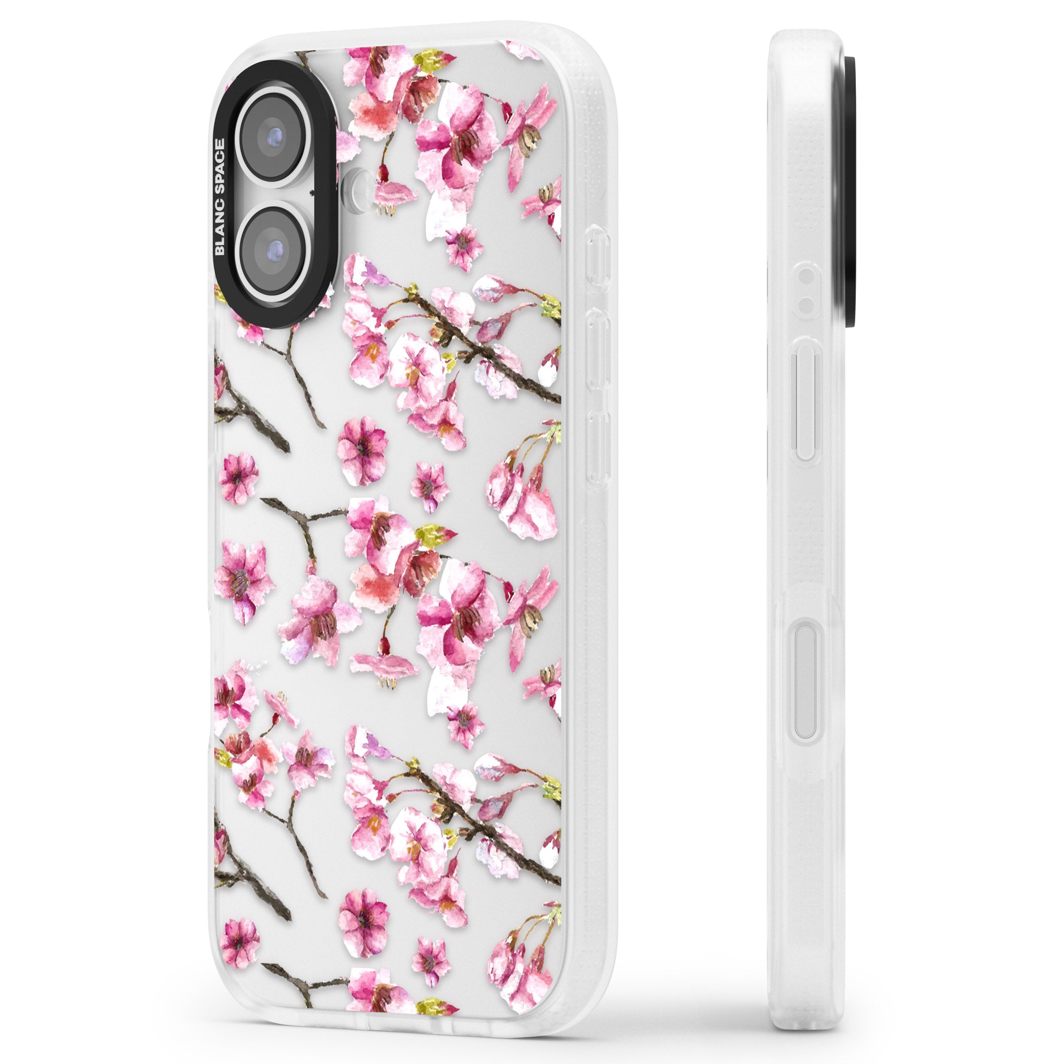 Sakura Bloom iPhone 17 Impact Air Clear Phone Case Side Profile