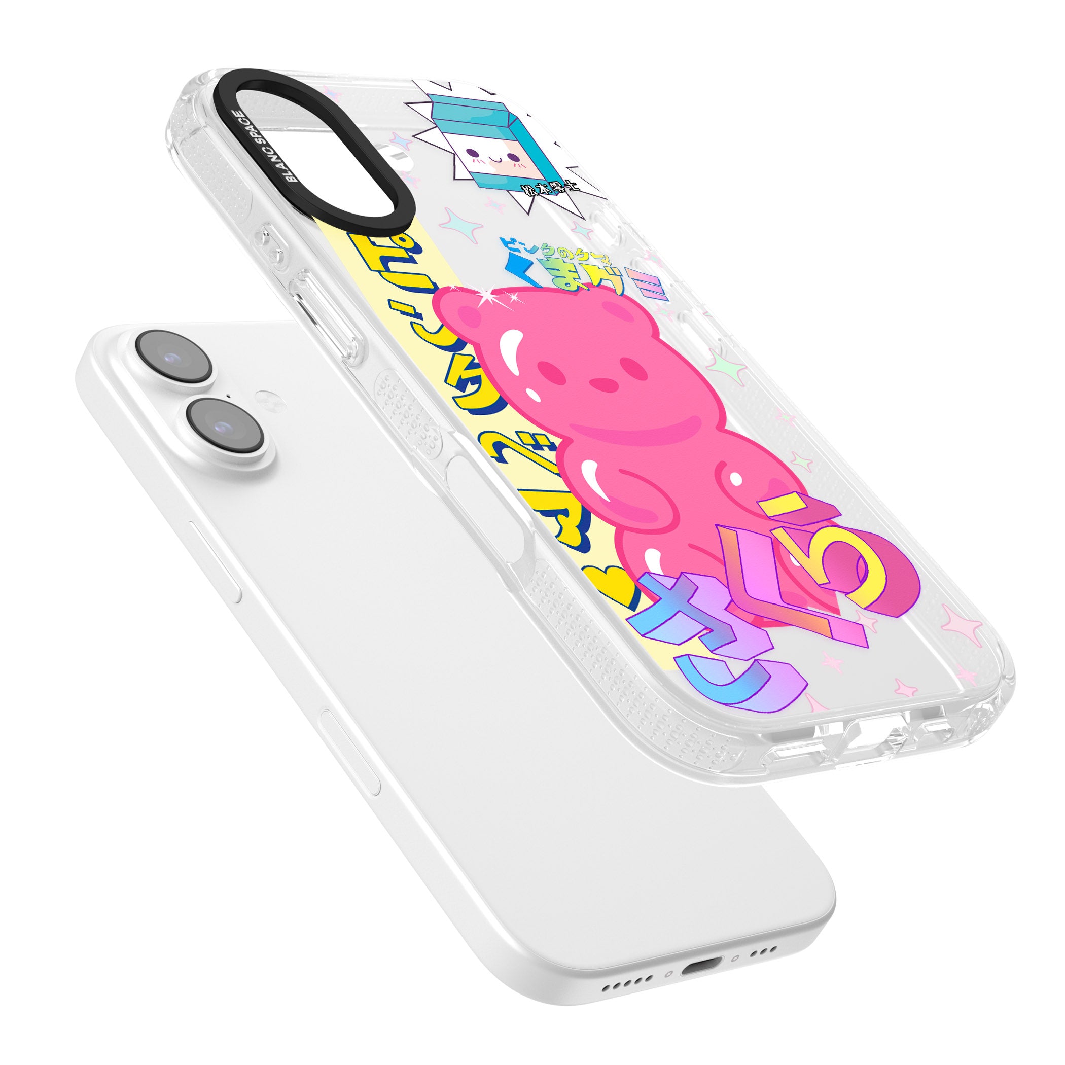 Kawaii Pink Bear Collage iPhone 17 Impact Air Clear Phone Case Colours