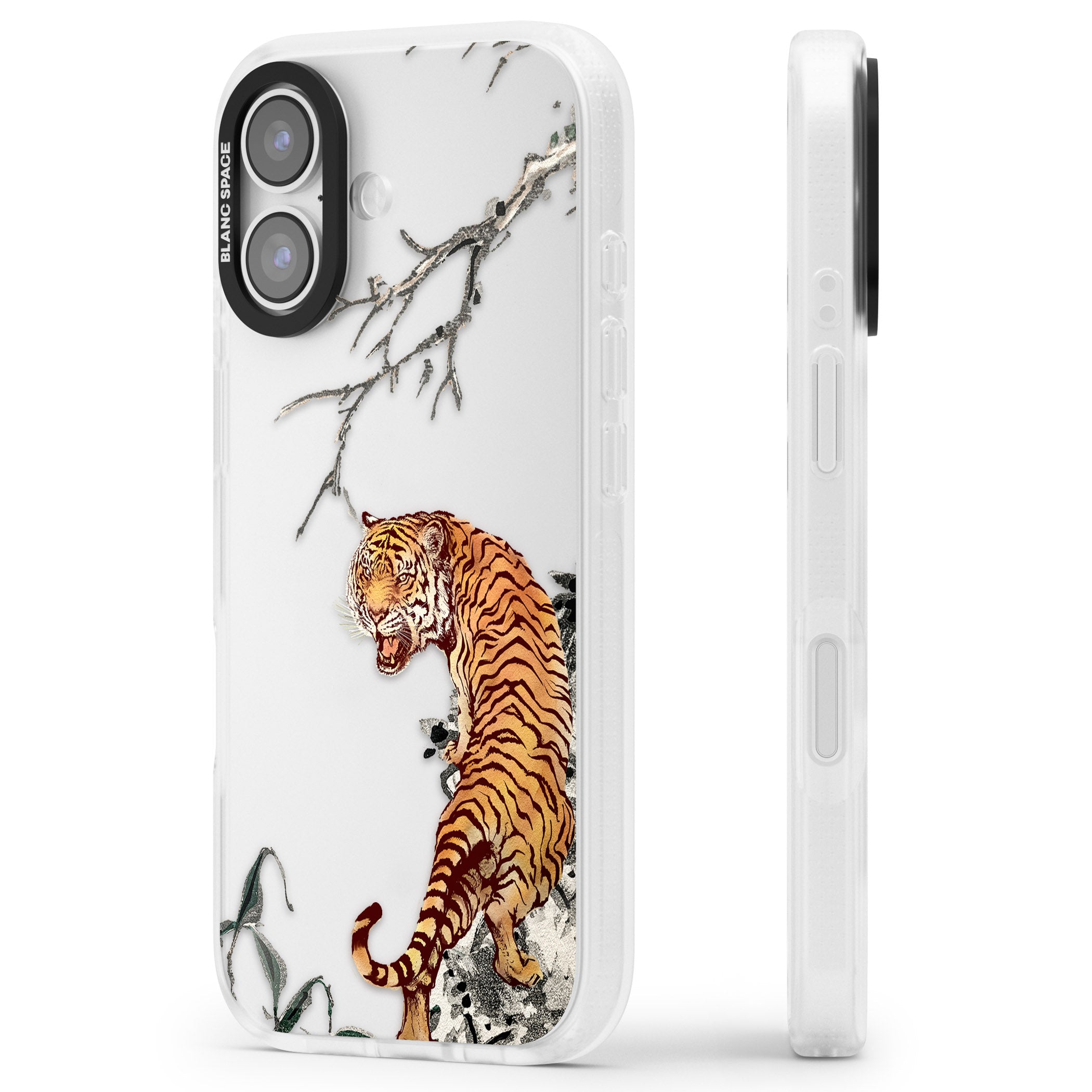 Roaring Tiger iPhone 17 Impact Air Clear Phone Case Side Profile