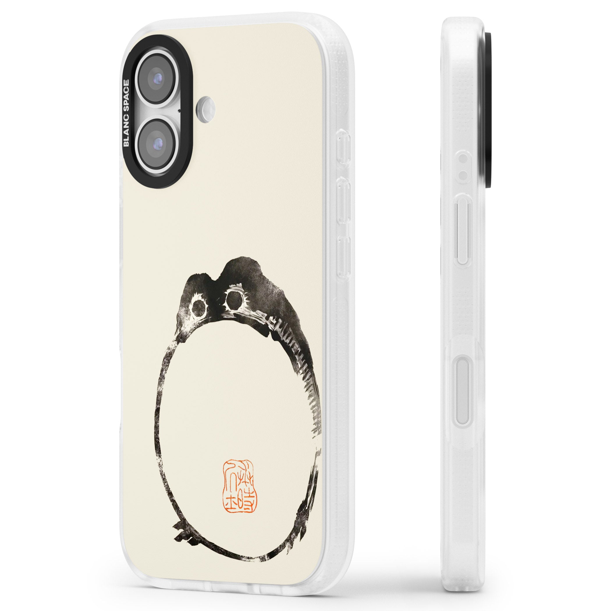 Matsumoto Hoji Round Frog iPhone 17 Impact Air Clear Phone Case Side Profile