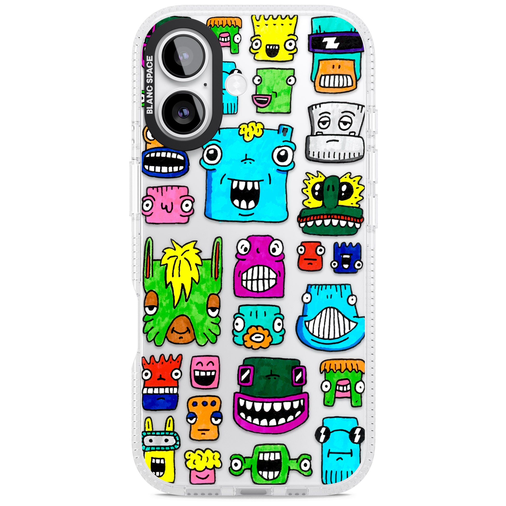 Burst Heads Colour iPhone 17 Impact Air Clear Phone Case