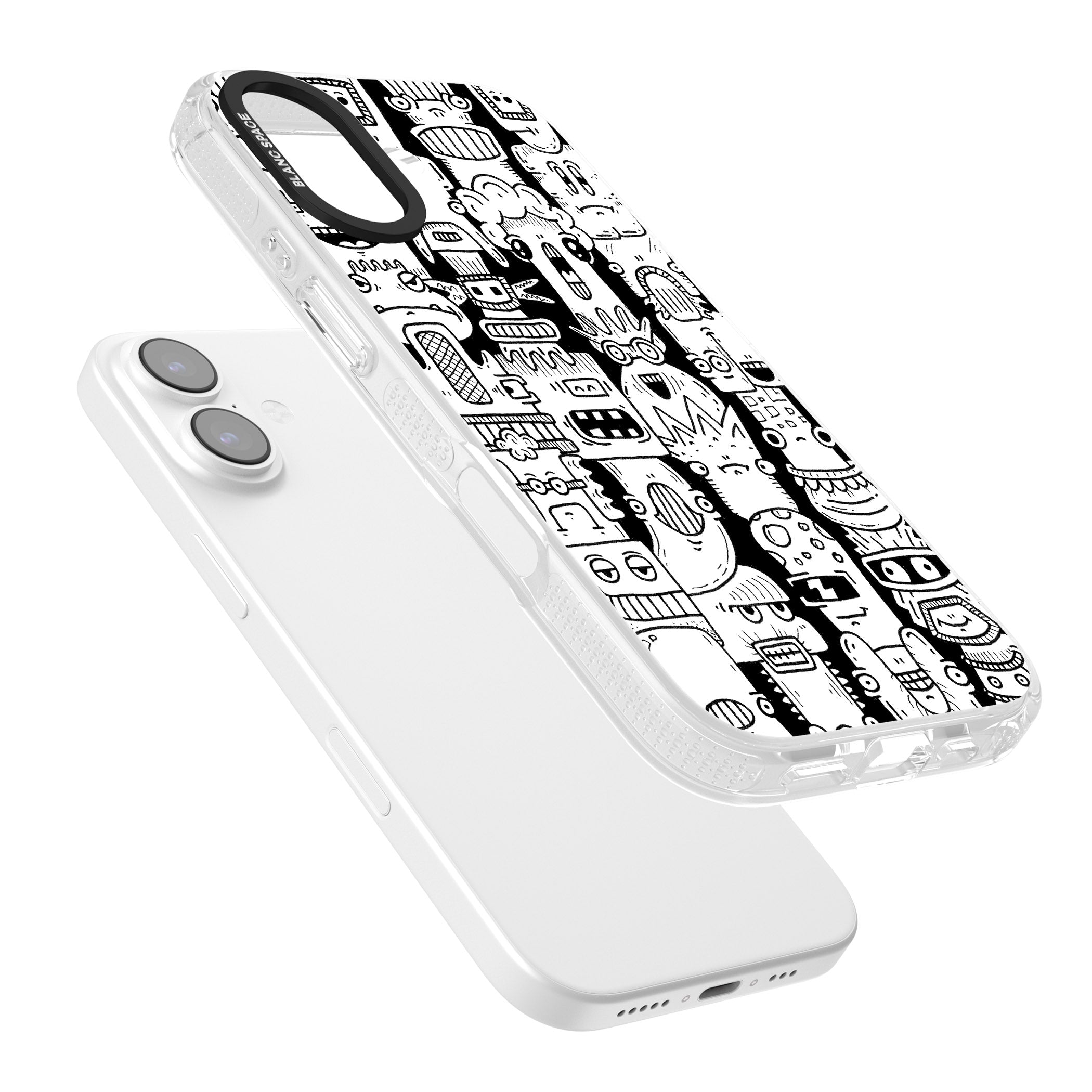 Monochrome Heads iPhone 17 Impact Air Clear Phone Case Colours