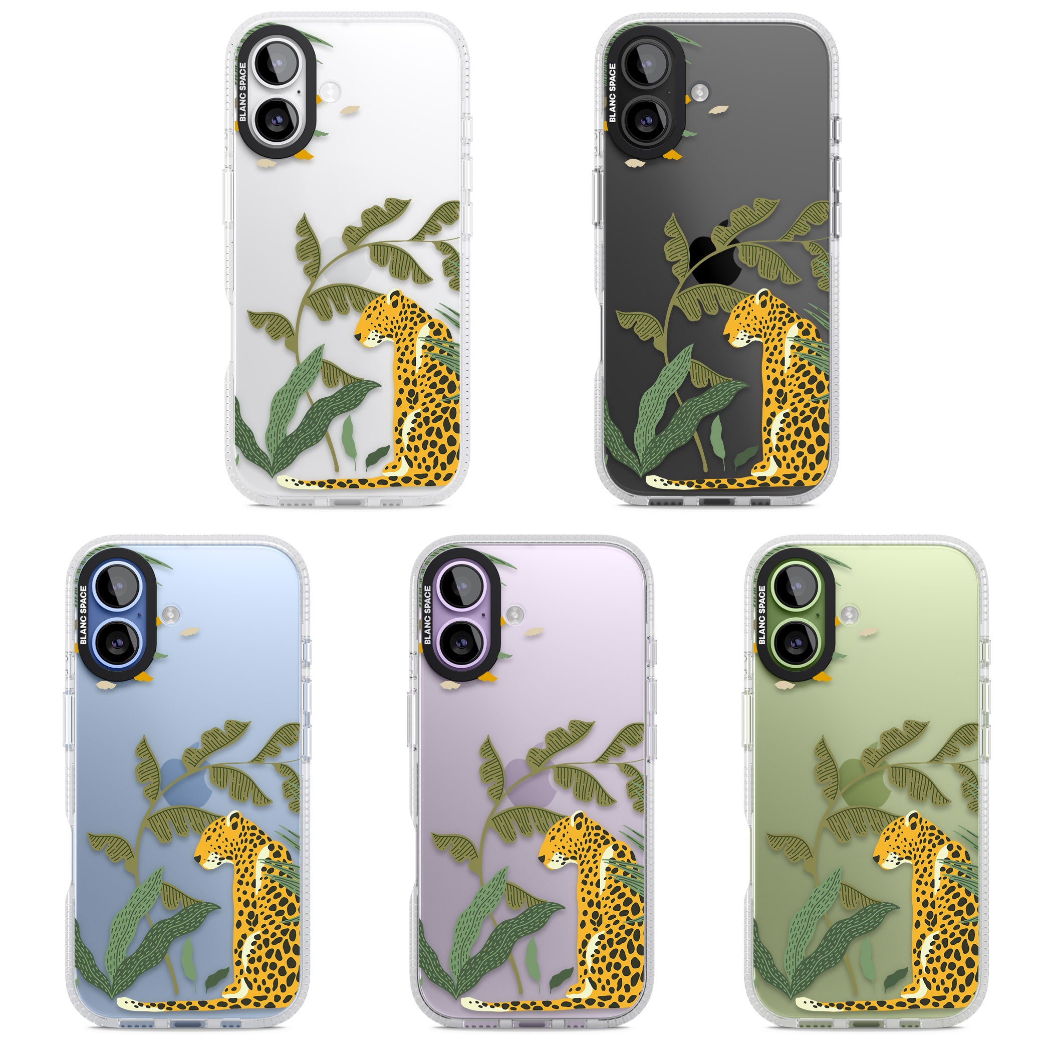 Large Jungle Cat Pattern iPhone 17 Impact Air Clear Phone Case APT Impact Protection
