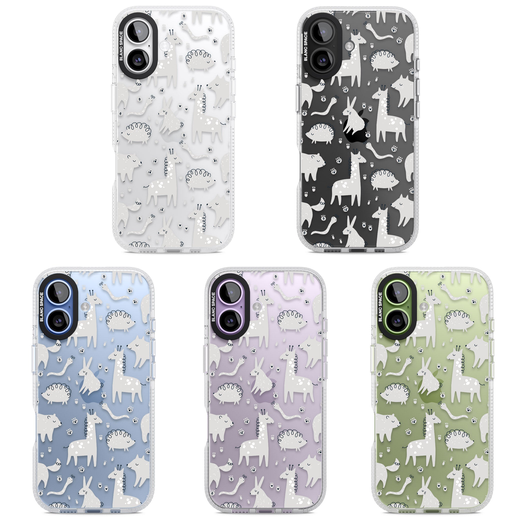 Monochrome Animal Party iPhone 17 Impact Air Clear Phone Case APT Impact Protection