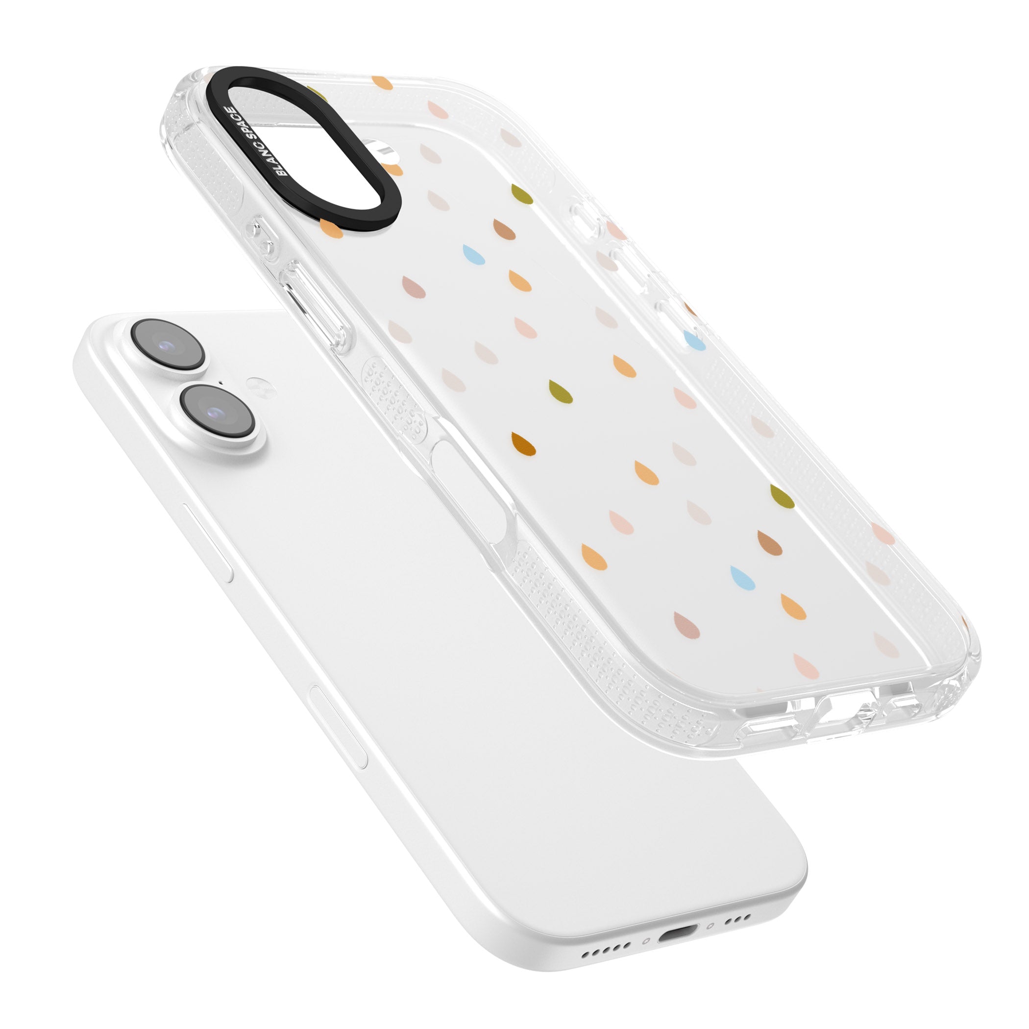 Pastel Raindrops iPhone 17 Impact Air Clear Phone Case Colours