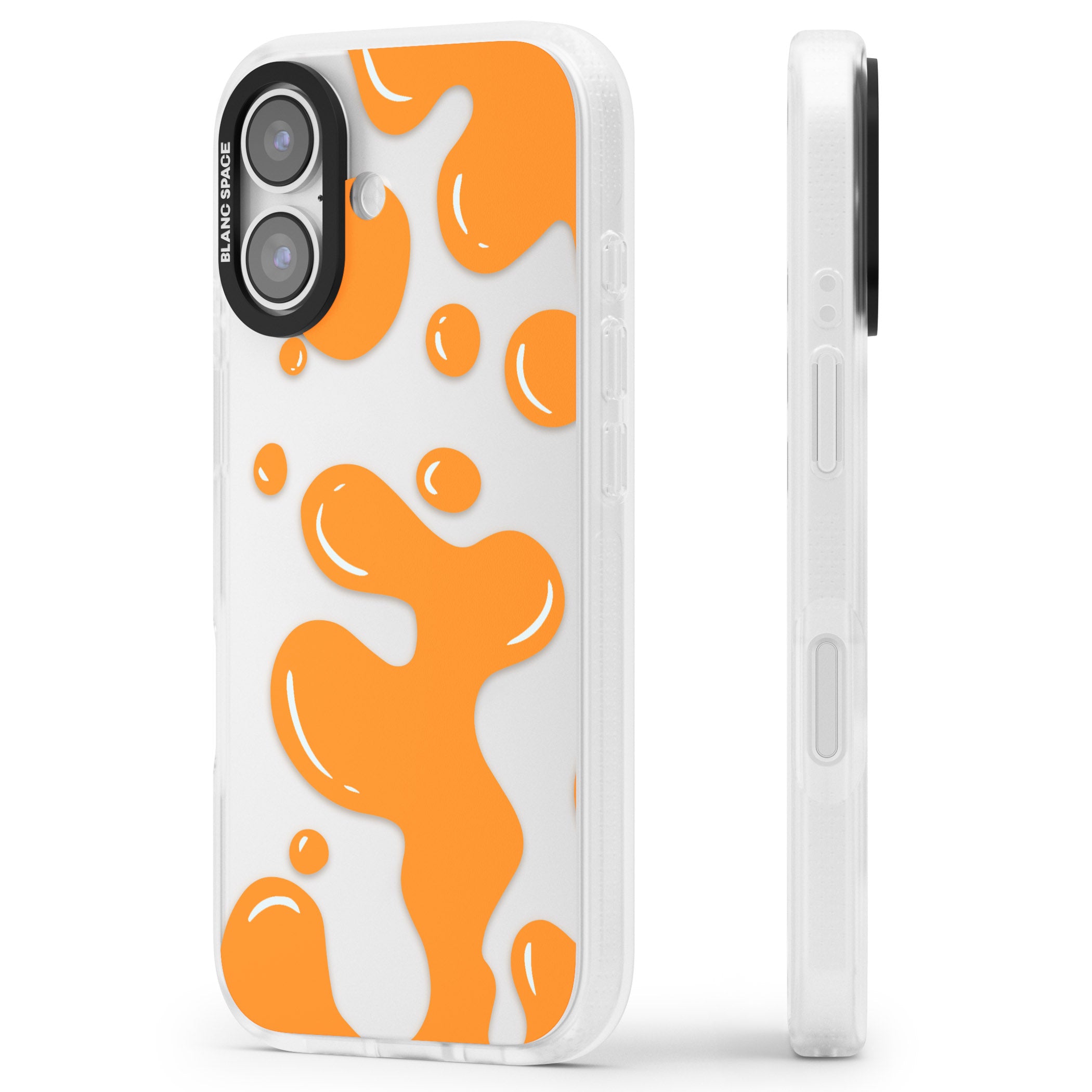 Orange Lava Lamp iPhone 17 Impact Air Clear Phone Case Side Profile