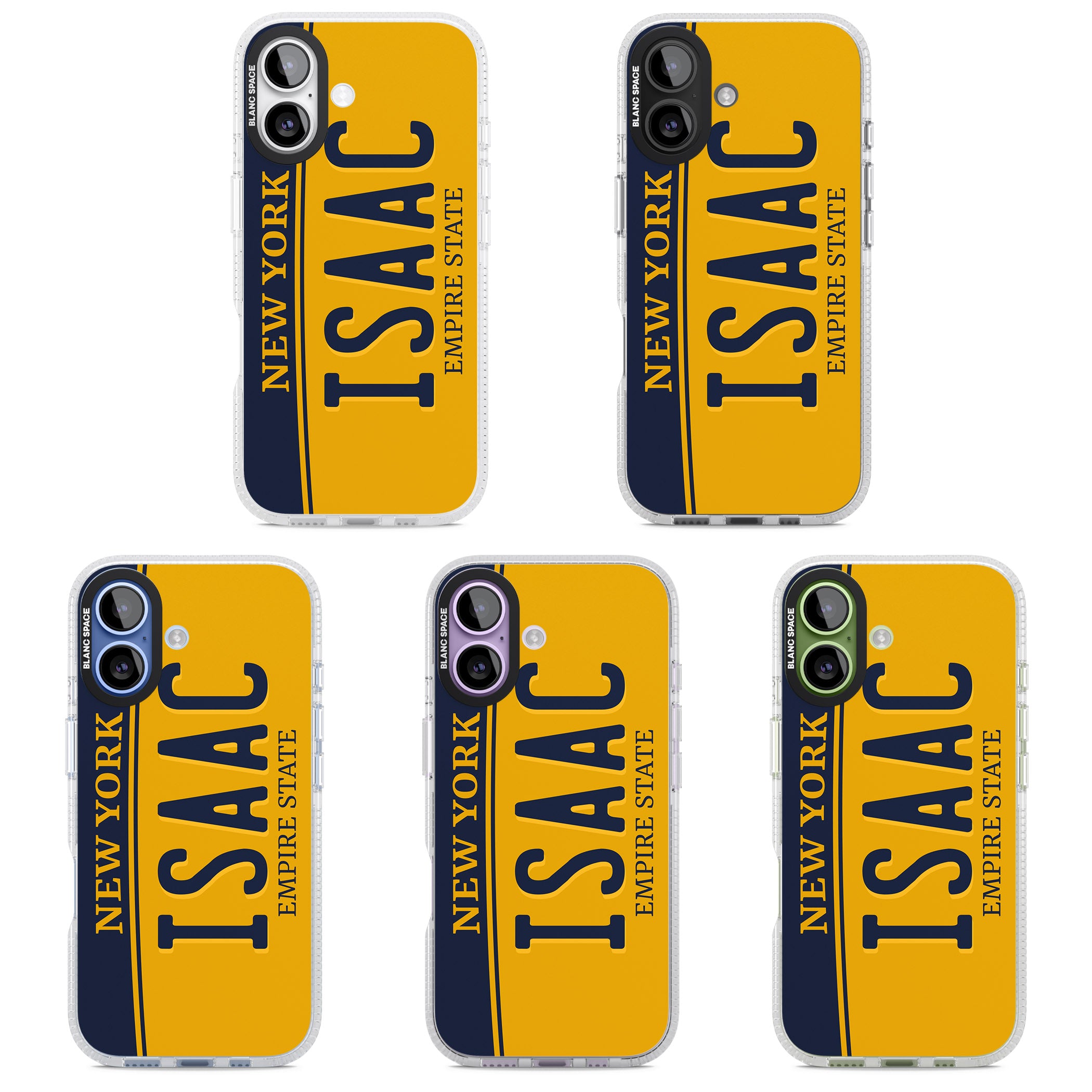 Personalised New York License Plate iPhone 17 Impact Air Clear Phone Case APT Impact Protection