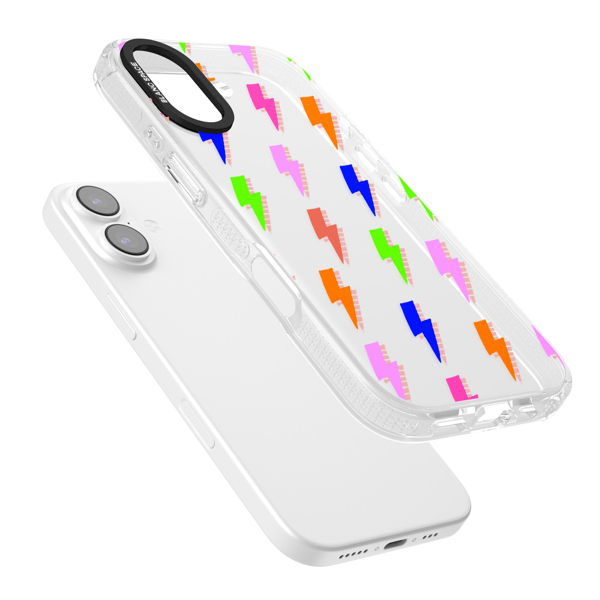 Rainbow Pop Lightning iPhone 17 Impact Air Clear Phone Case Colours