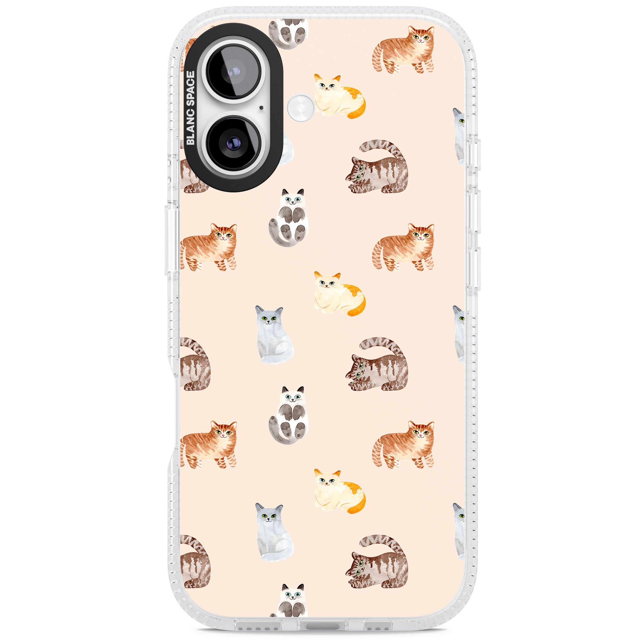 Cute Cat Parade iPhone 17 Impact Air Clear Phone Case