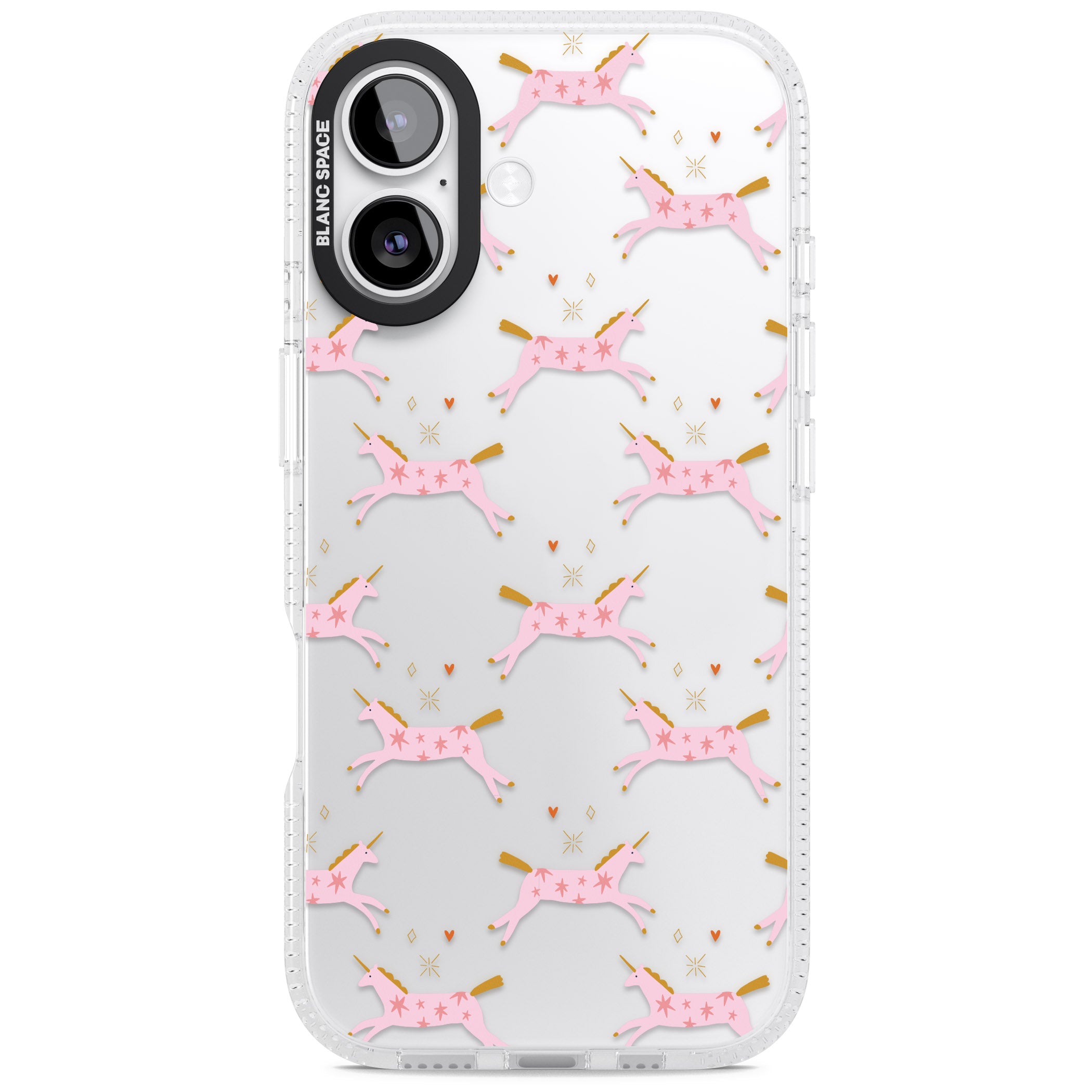 Pink Unicorn iPhone 17 Impact Air Clear Phone Case