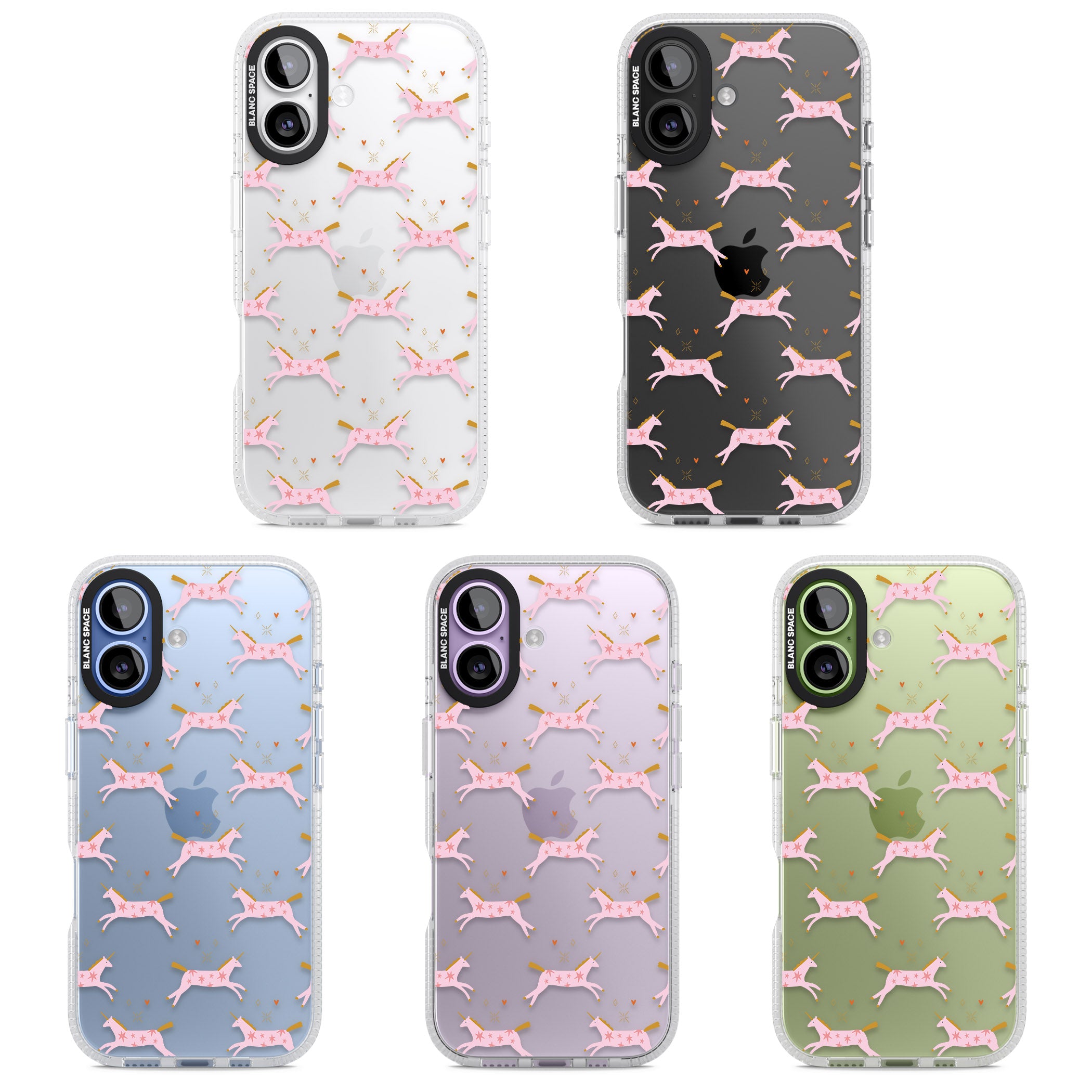 Pink Unicorn iPhone 17 Impact Air Clear Phone Case APT Impact Protection