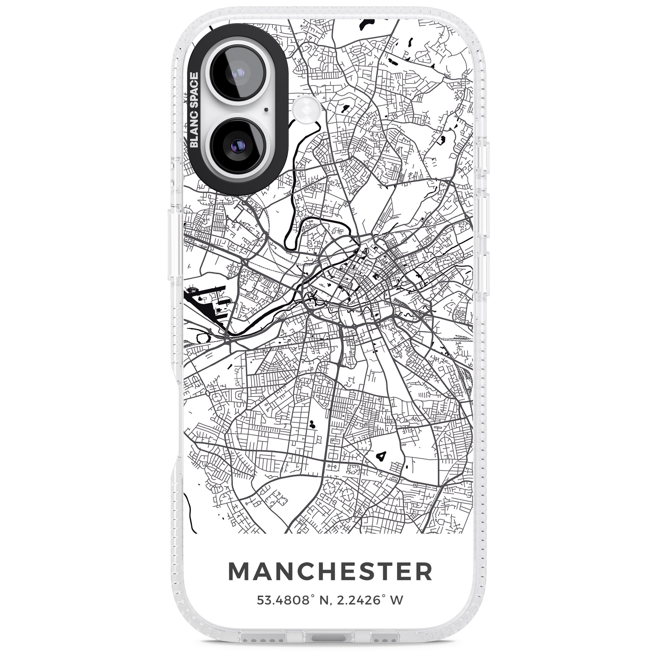 Manchester Map iPhone 17 Impact Air Clear Phone Case