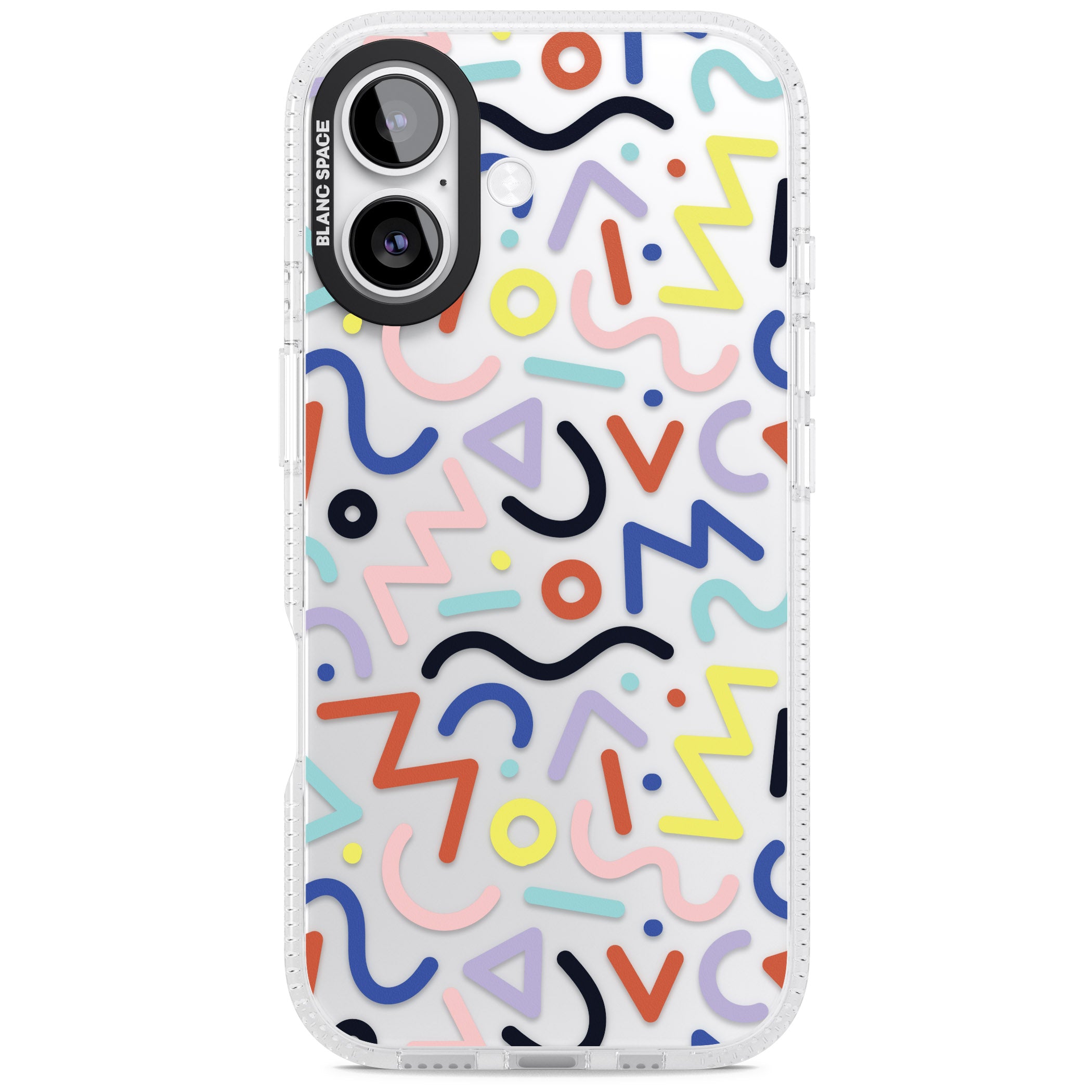 Memphis Retro Pattern iPhone 17 Impact Air Clear Phone Case