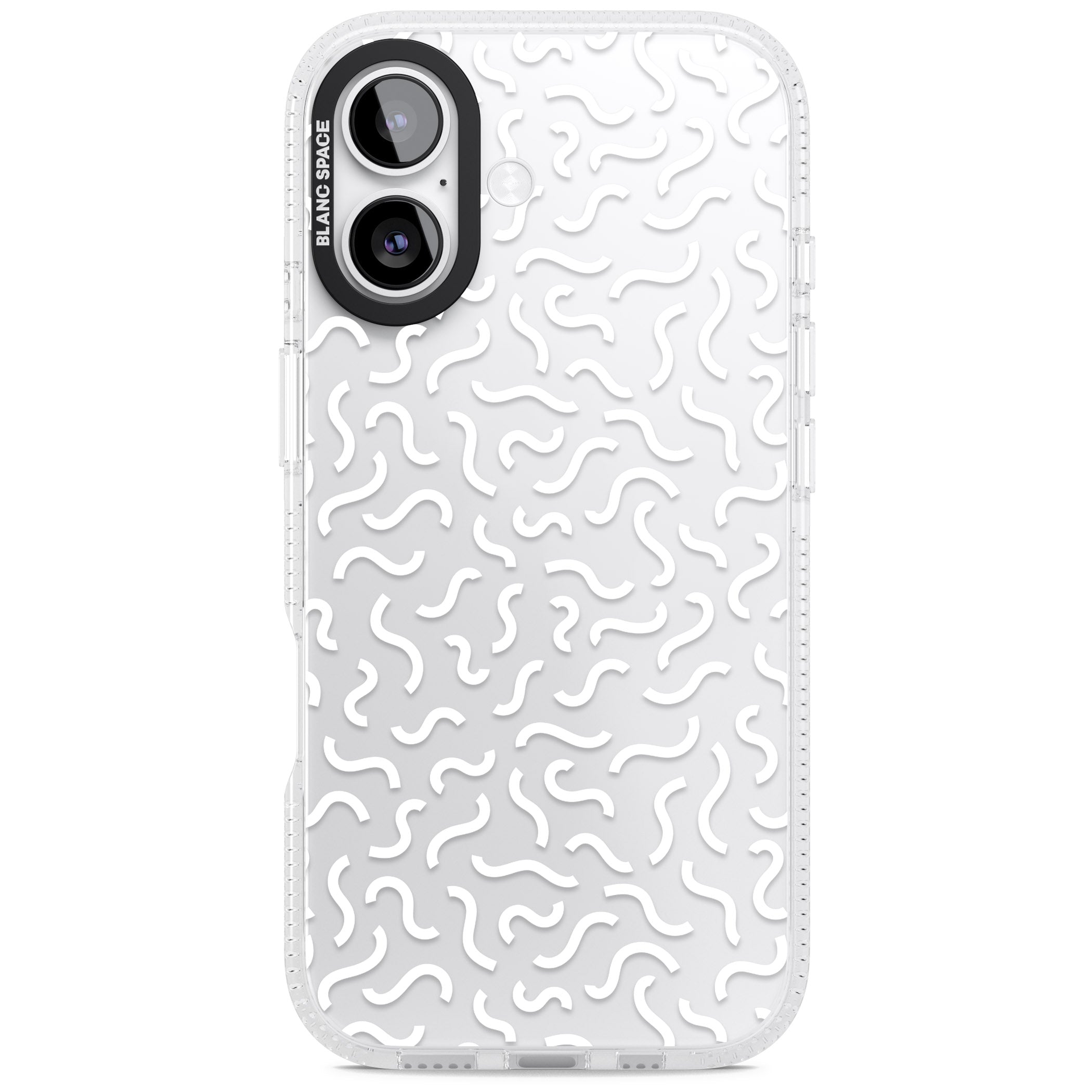 Black & White Wavy Pattern iPhone 17 Impact Air Clear Phone Case